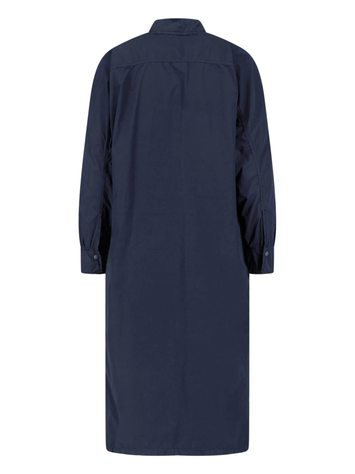 Blue Long Waterproof Classic Collar Jacket