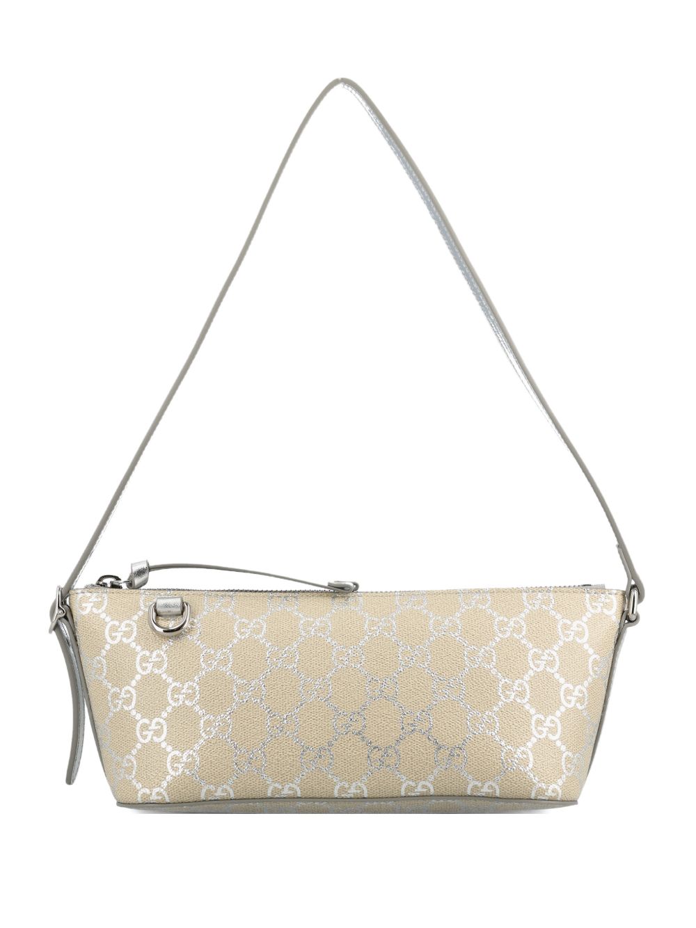Rectangular Shoulder Bag With Subtle Monogram Pattern