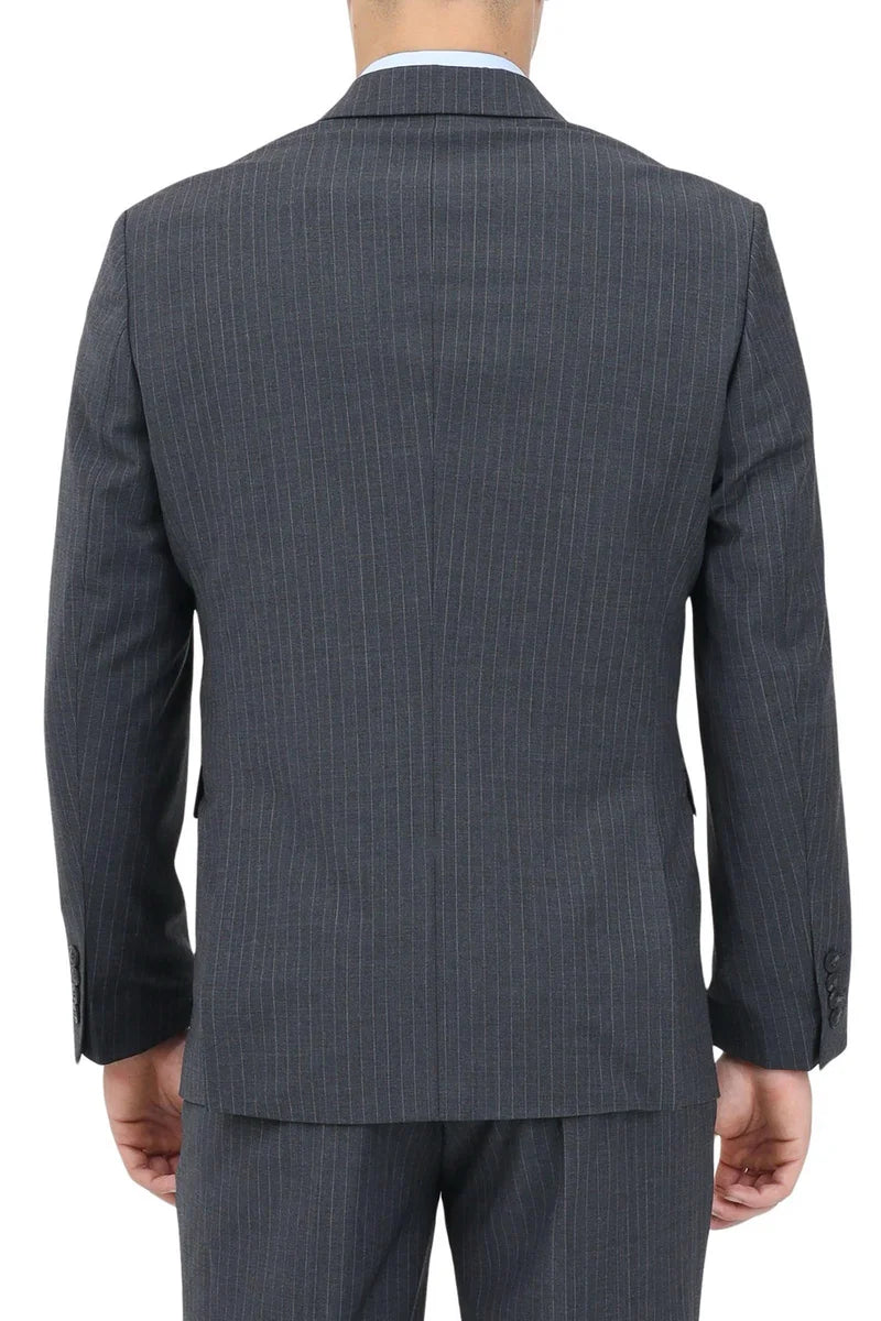 Wool Double-Breasted Jacket - Grey