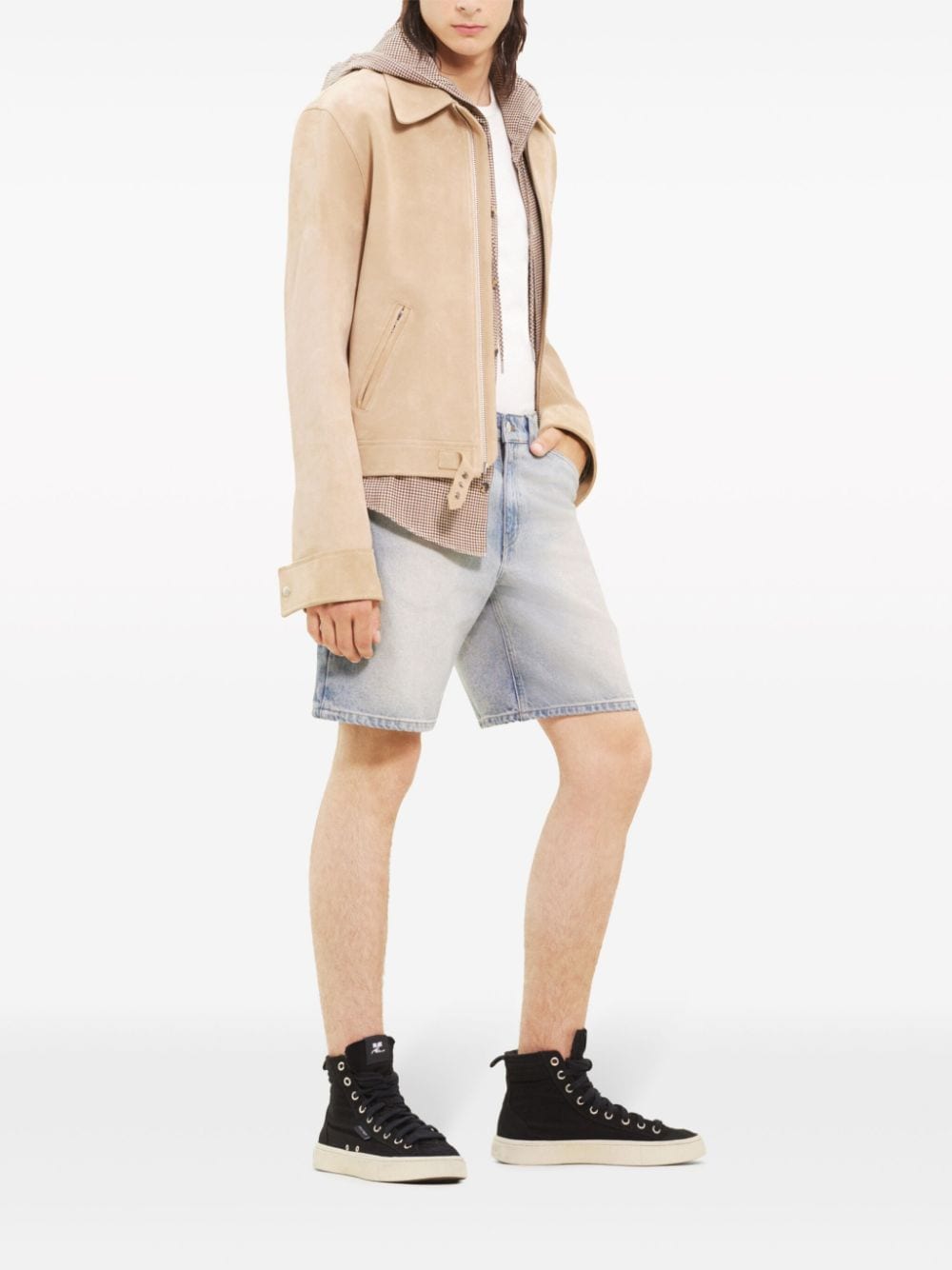 Stonewashed Blue Denim Shorts