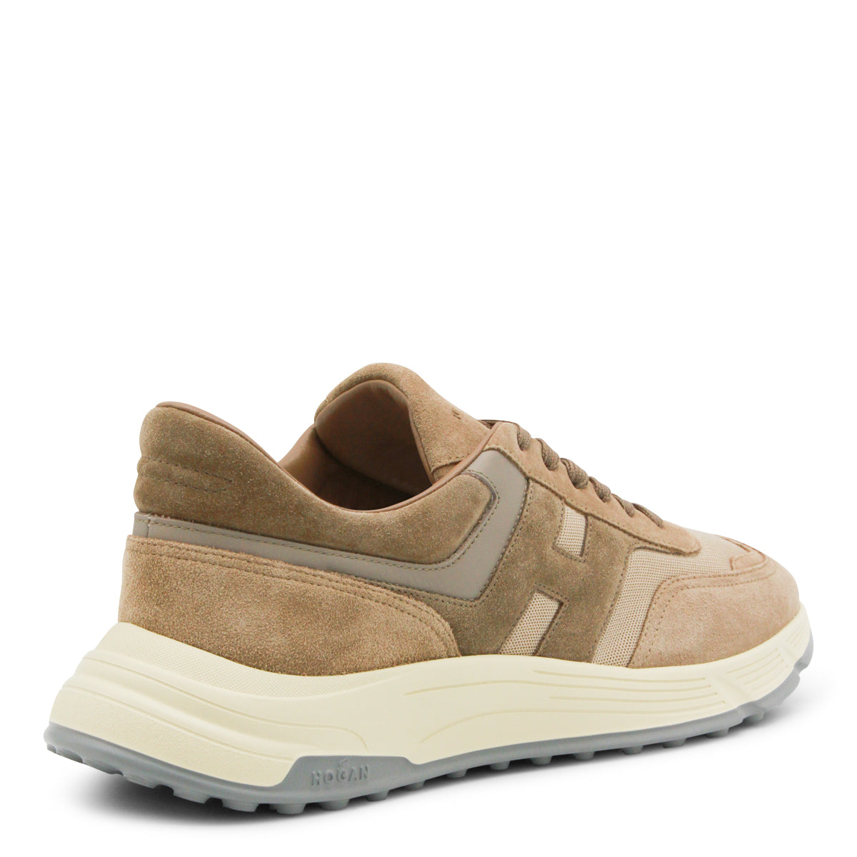 Beige Leather Sneakers