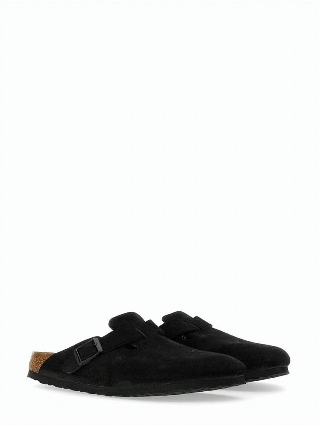 Closed-Toe Mule Sandals with Adjustable Leather Strap