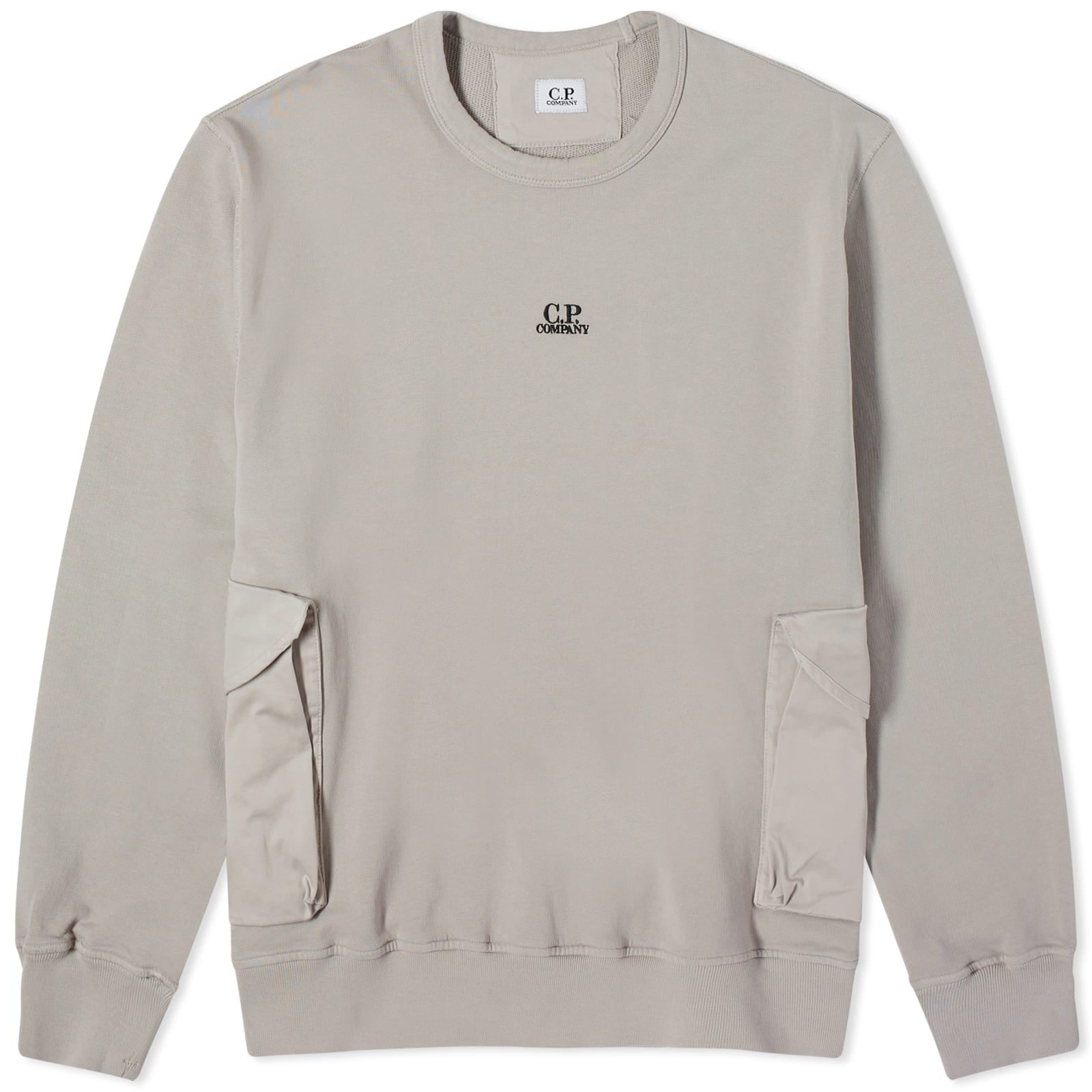 Relaxed Fit Long-Sleeve Cotton Sweatshirt With Flap Pockets