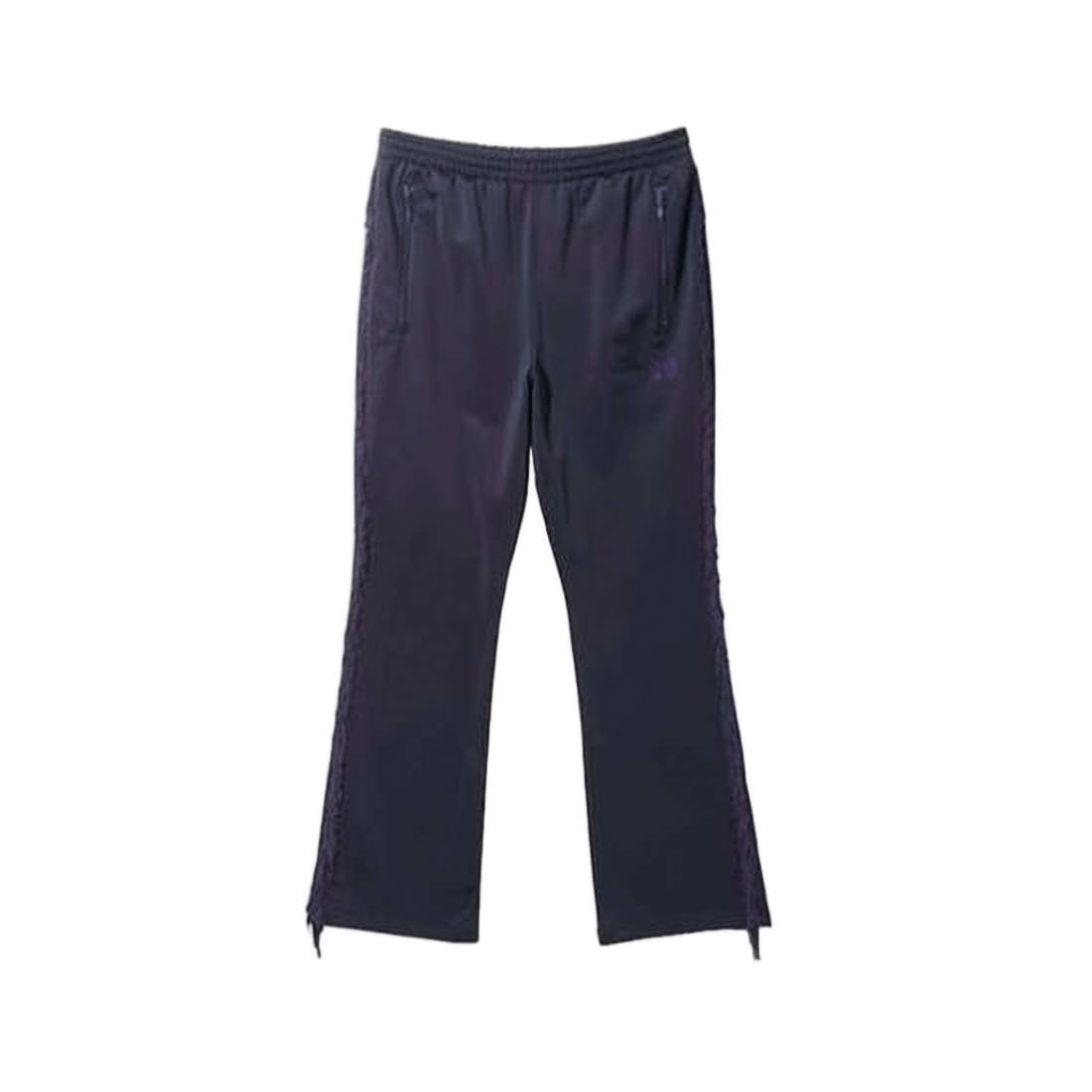 Relaxed Fit Blue Training Pants With Zippered Pockets