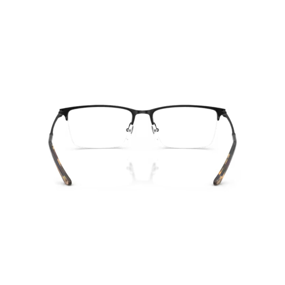 0ea1171 Rectangular Semi-Rimless Eyeglasses with Tortoiseshell Tips