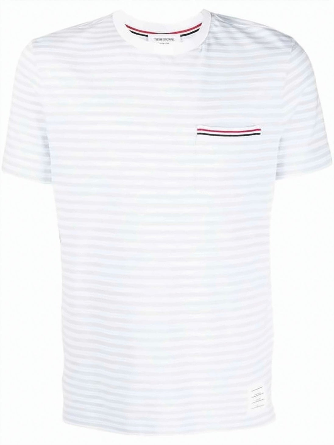 Short-Sleeve Cotton T-Shirt with Striped Detailing
