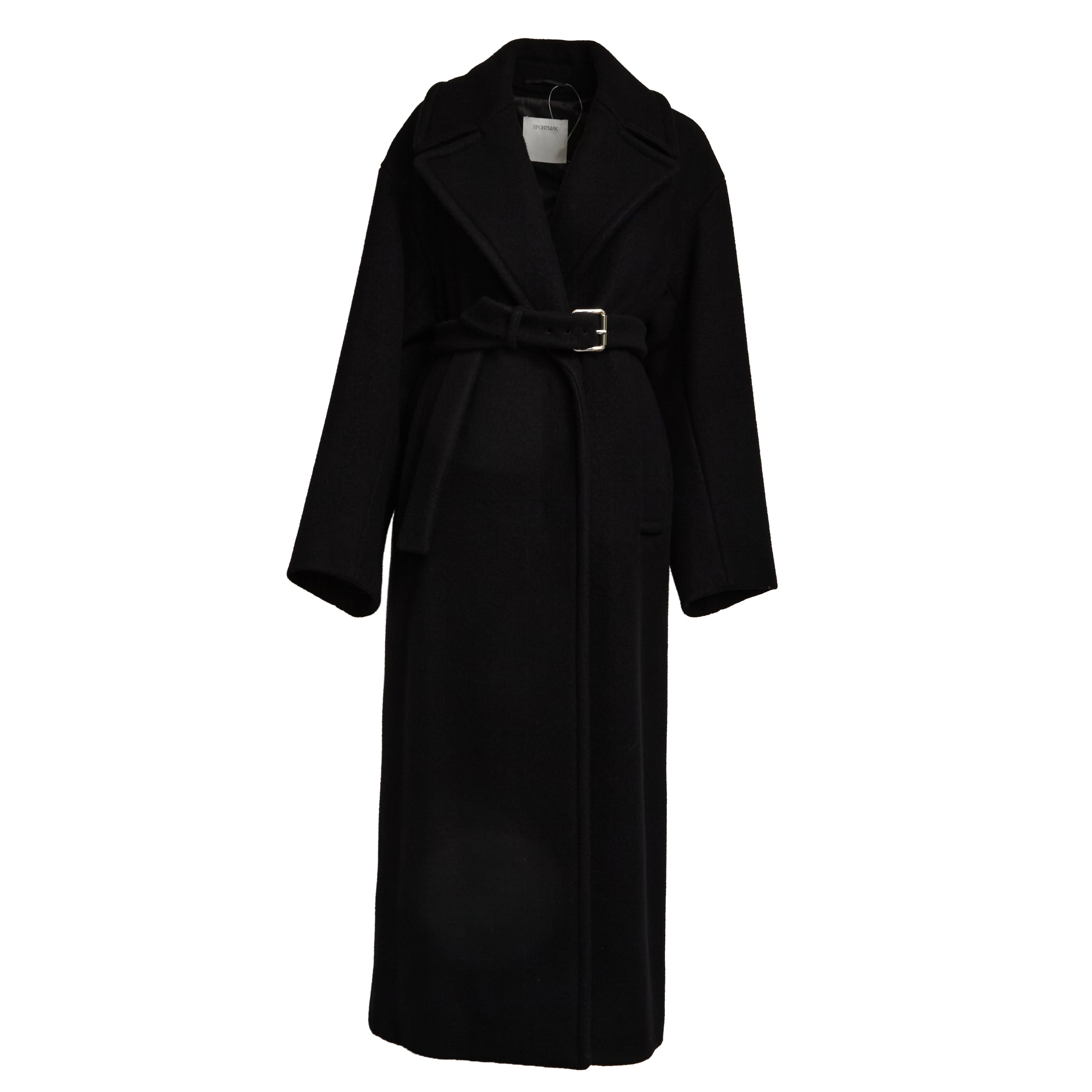 Long Zebra Coat with Belted Waist