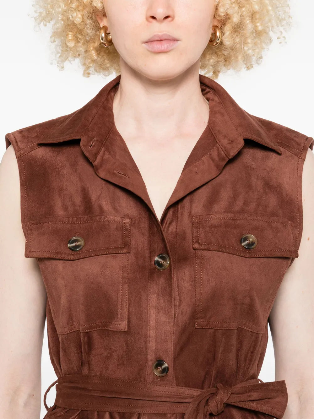 Tailored Sleeveless Gilet With Minimalist Design