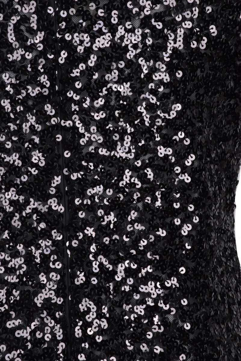 Sequin Sheath Dress - Black