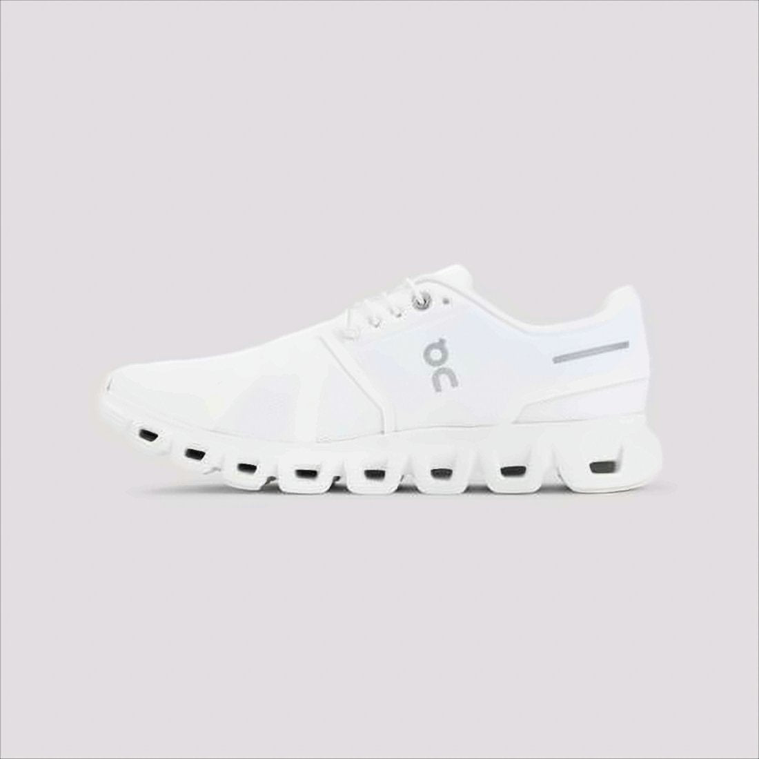 Breathable White Sneakers with Segmented Cushioning