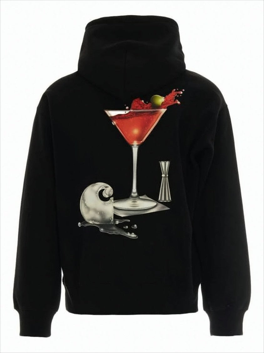 Cotton-Blend Graphic Hoodie With Unique Design