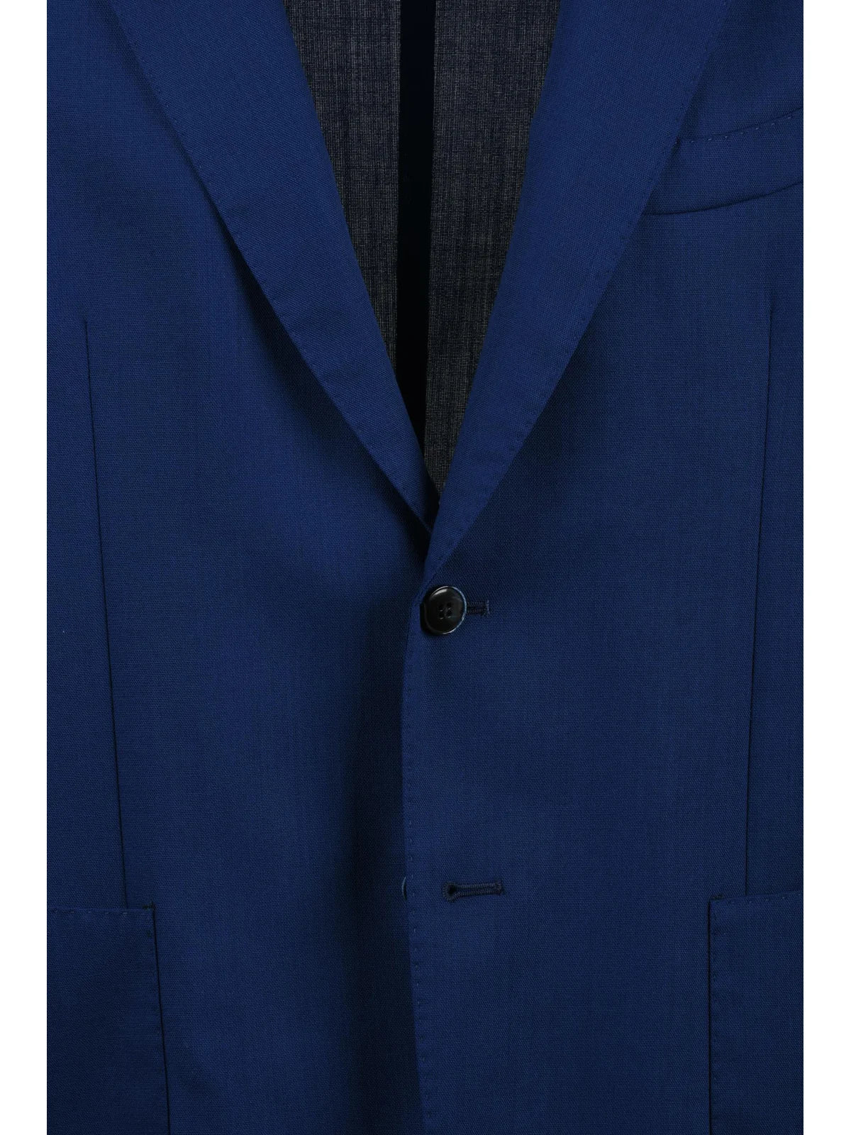Royal Blue Virgin Wool Rounded Jacket
