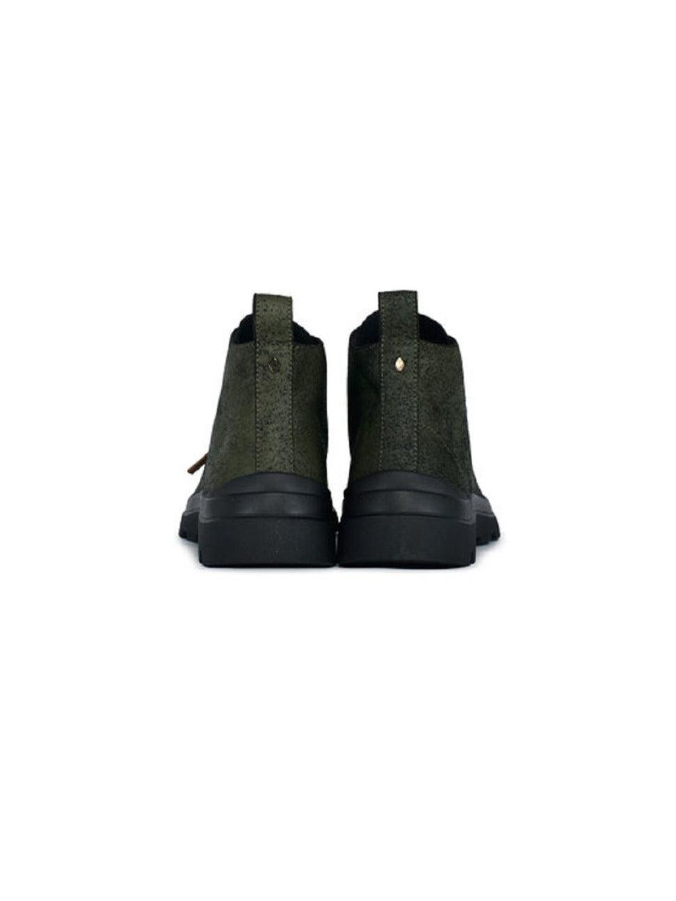 Sneakers With Military Green Brushed Suede
