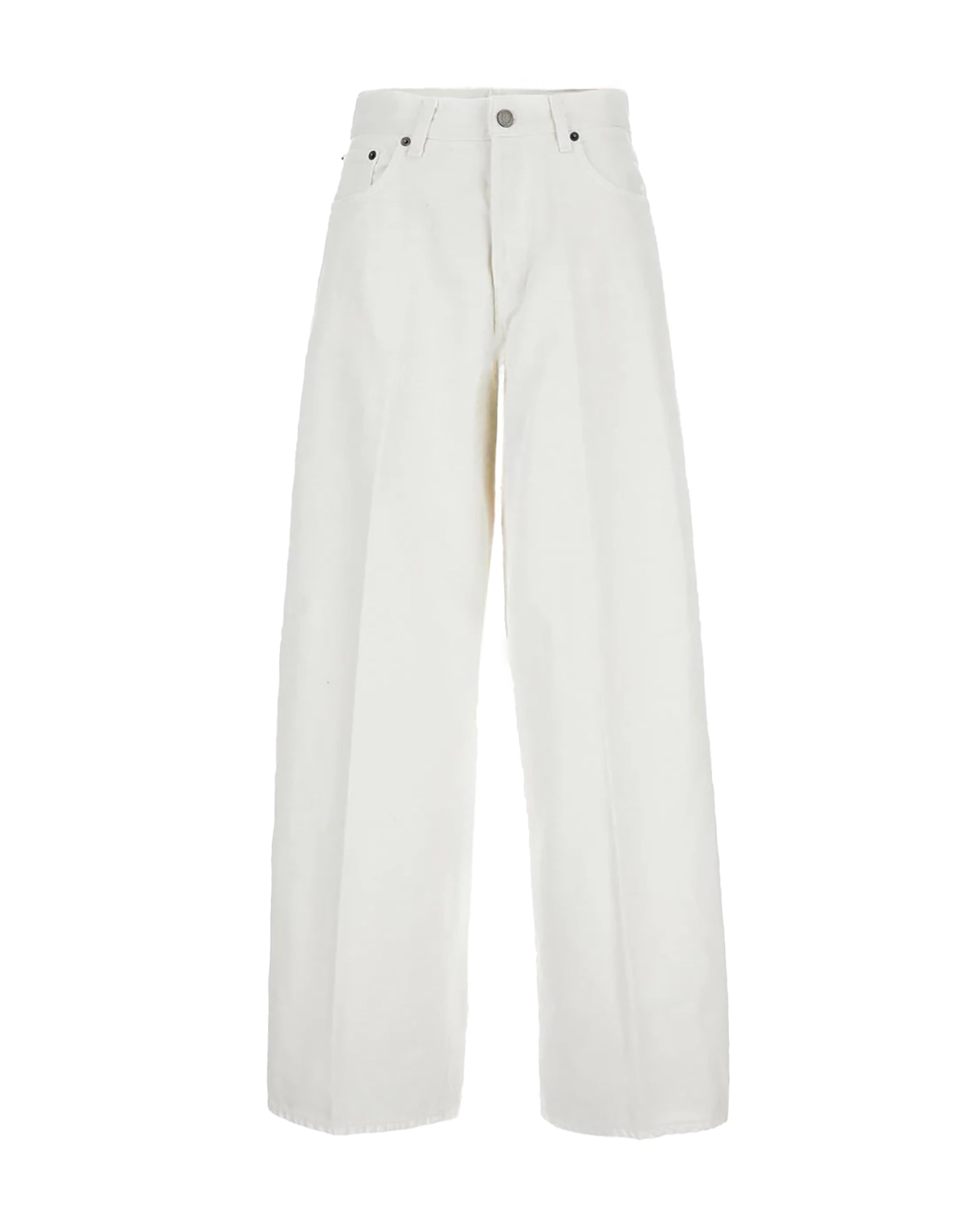 Boyfriend Fit Off-White Jeans with Soft Waistband