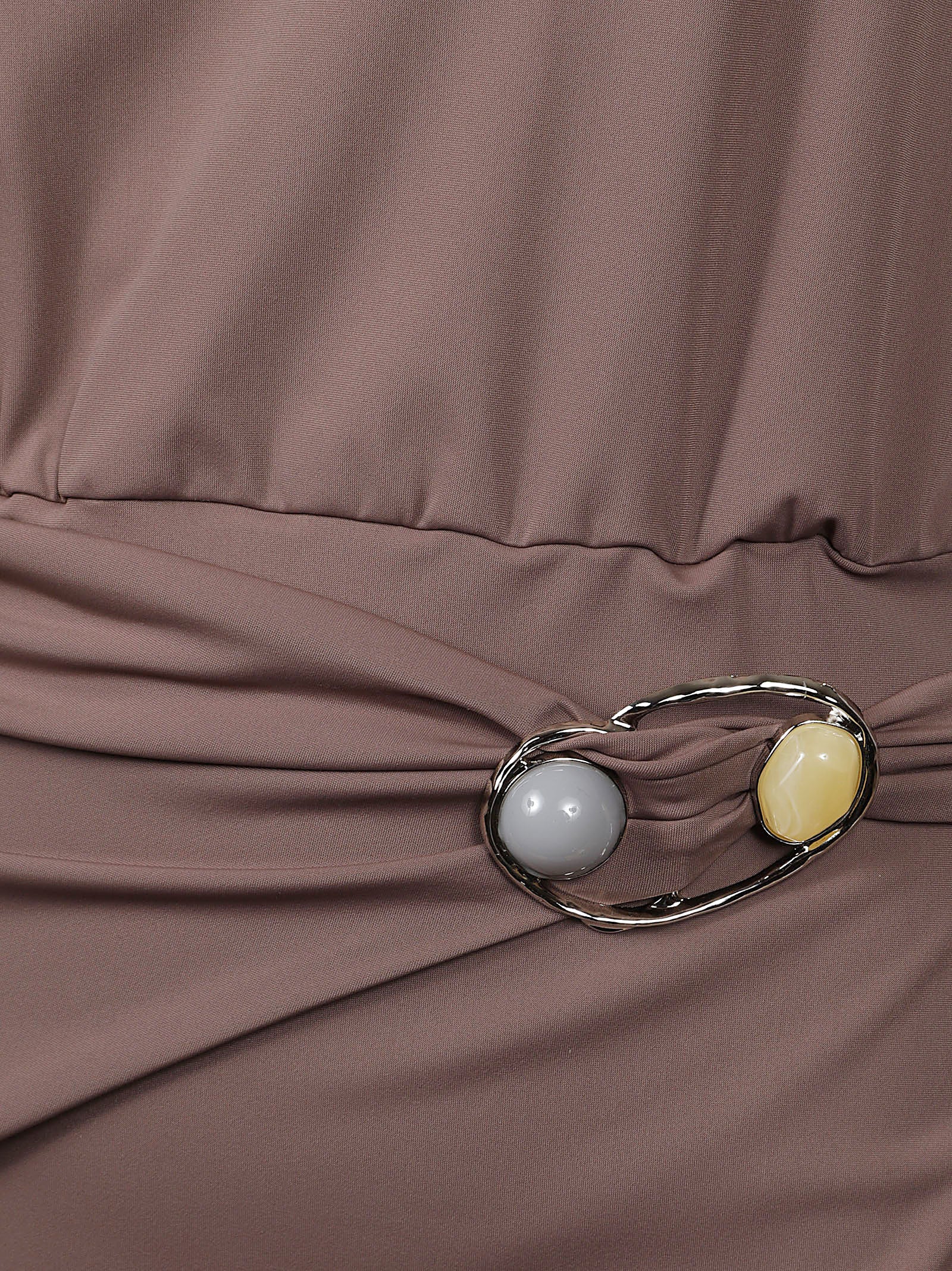 Fitted Minidress with Round Neckline