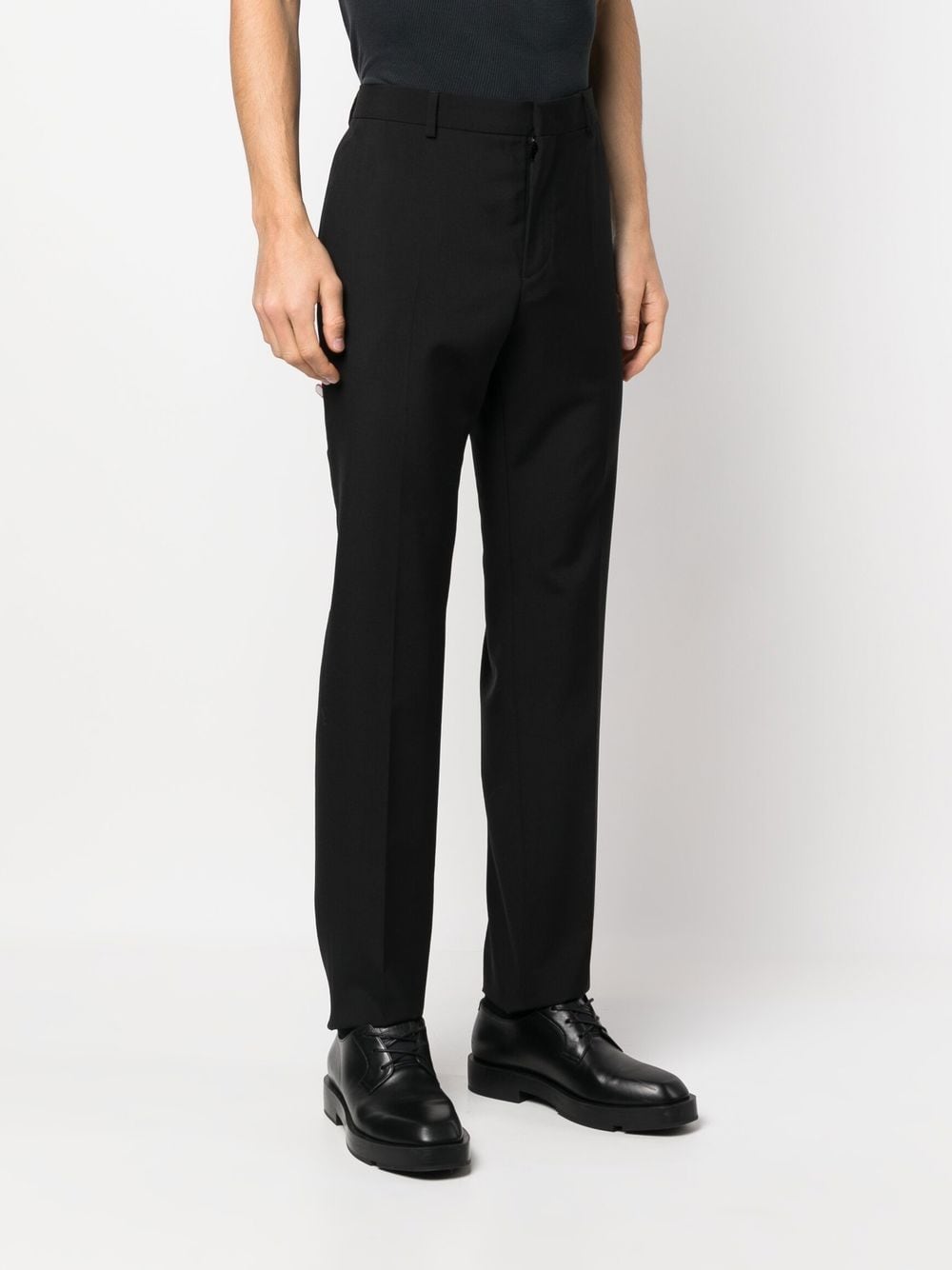 Slim-Cut Tailored Trousers in Virgin Wool