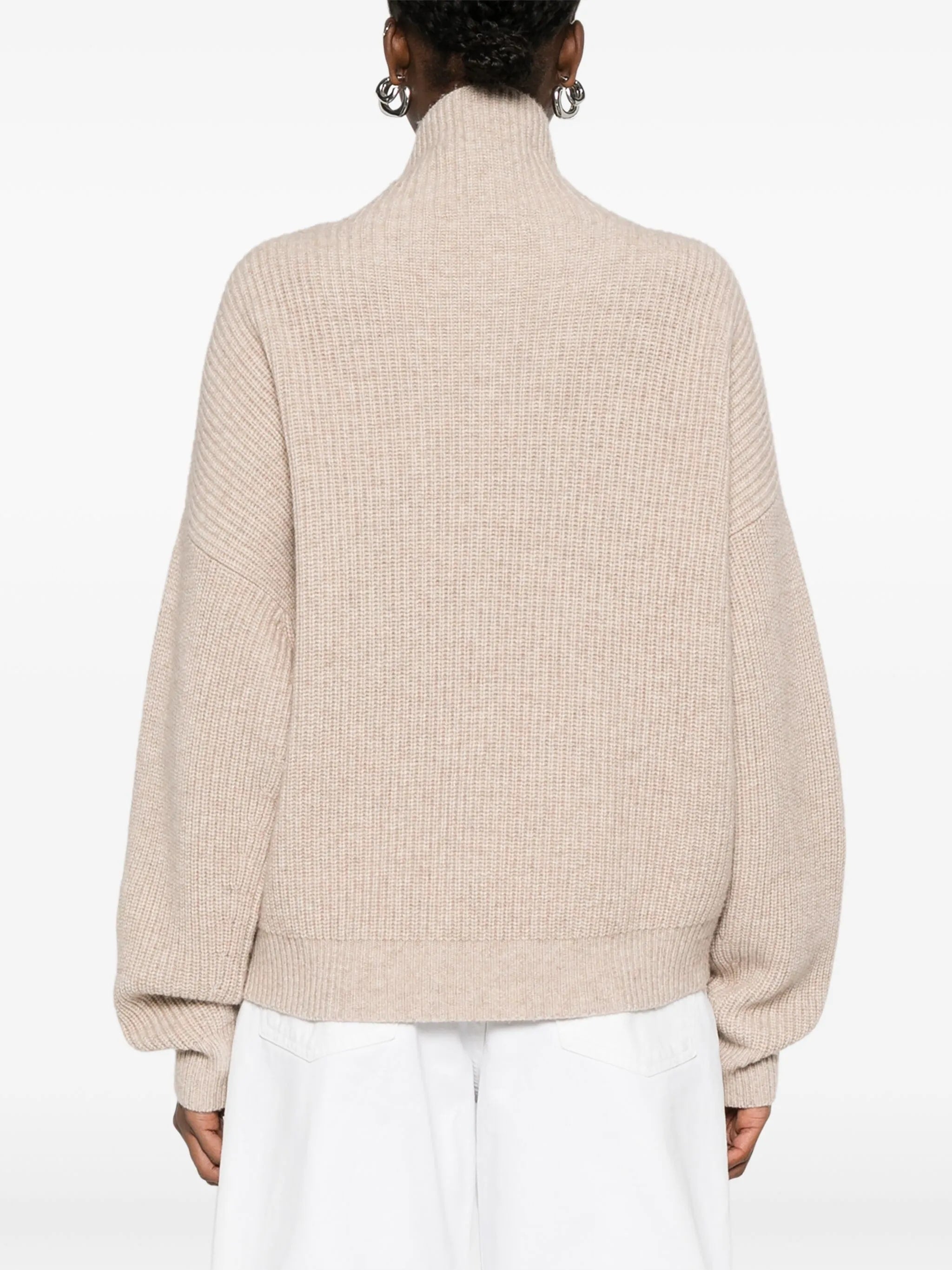 Neutral Brooke Ribbed Knit Pullover