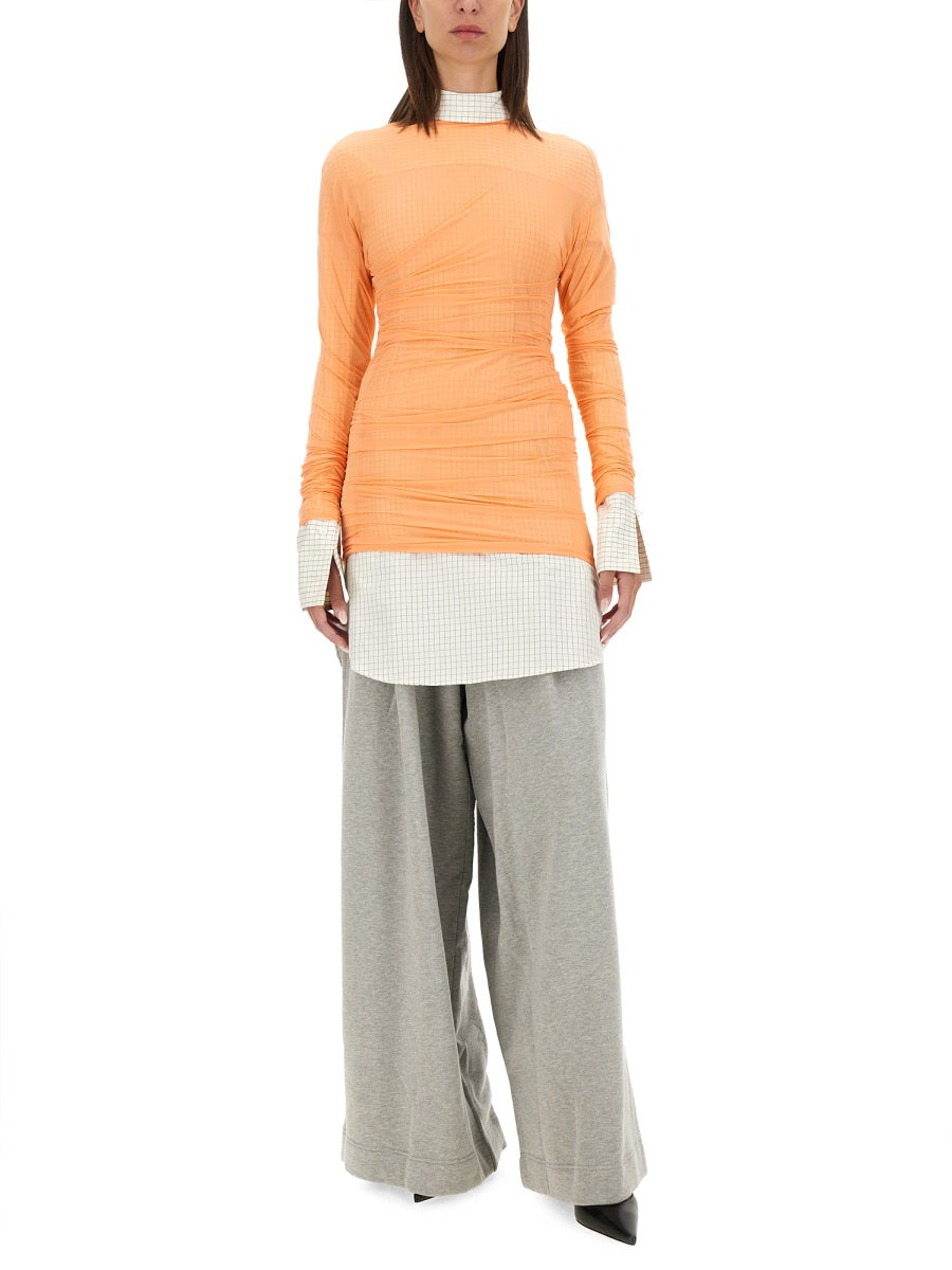 Translucent Slim Fit Tulle Top
