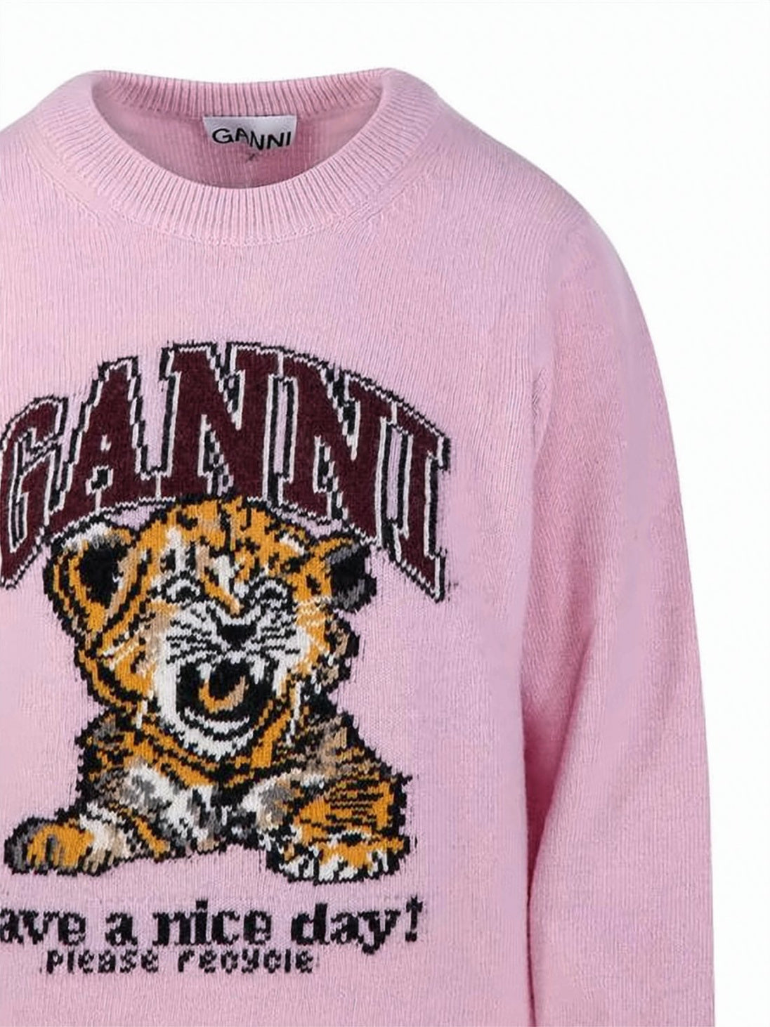 Playful Tiger Graphic Knit Sweater