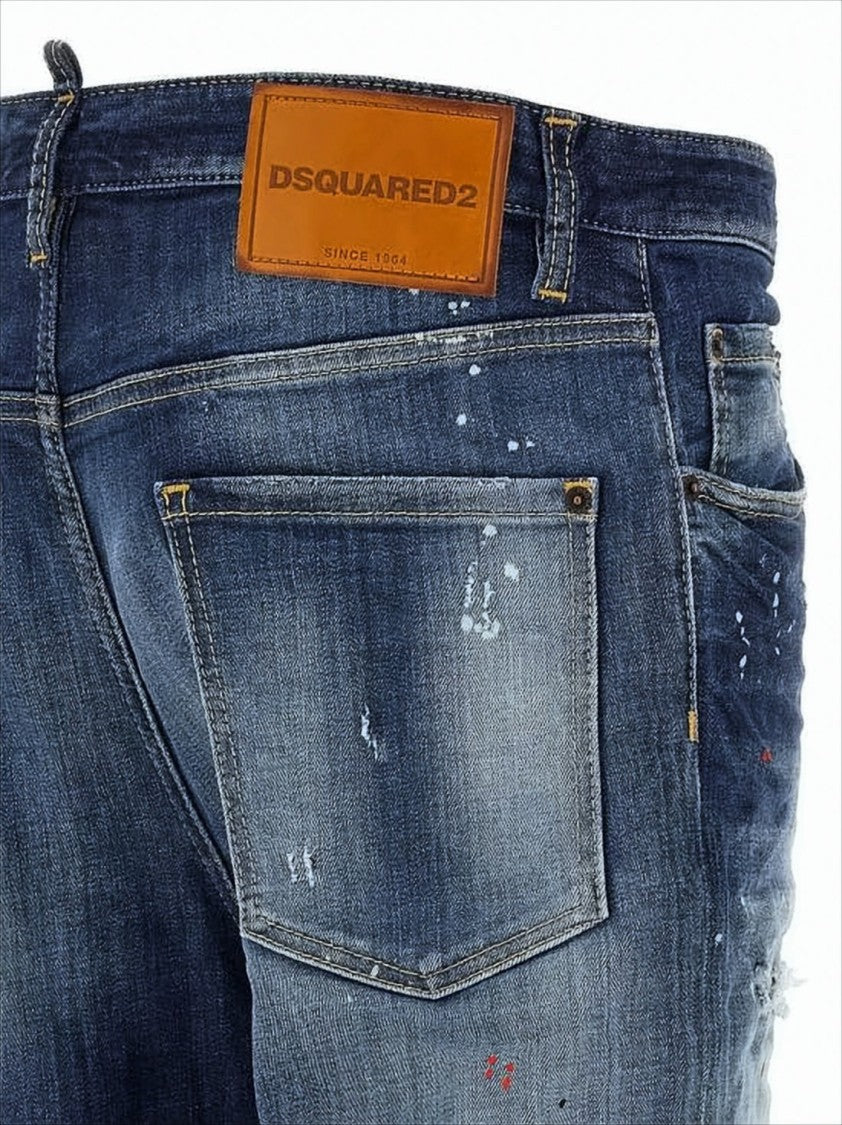 Distressed Slim Fit Denim Pants