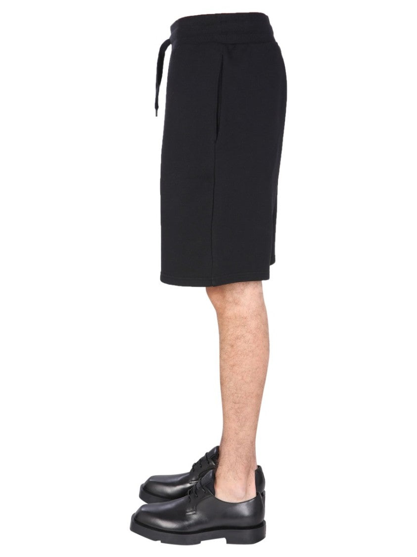 Relaxed Fit Black Bermuda Shorts