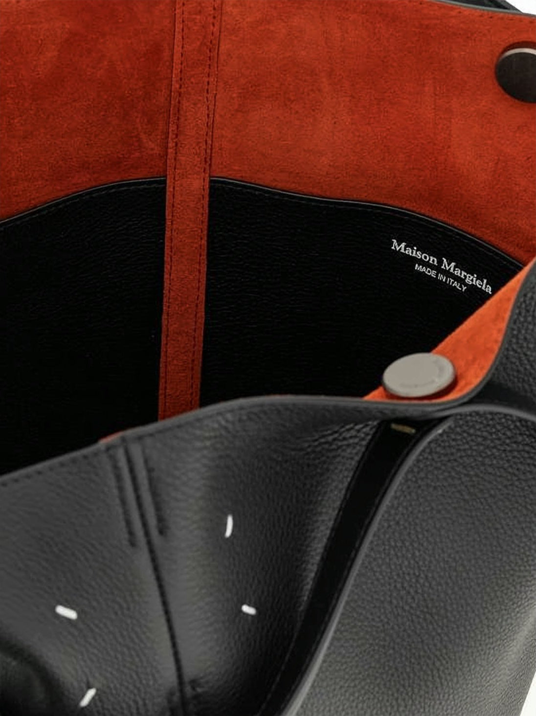 Structured Black Calf Leather Tote Bag