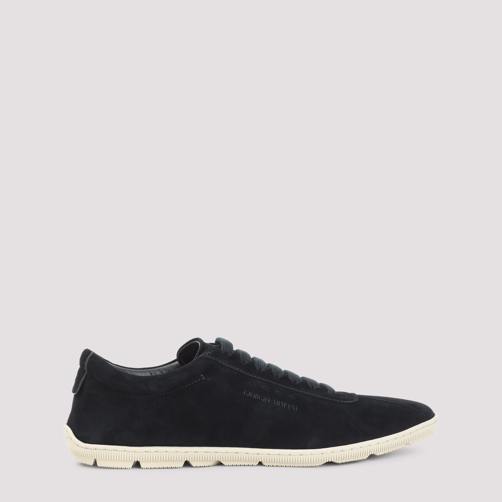 Goat Leather Round Toe Sneakers