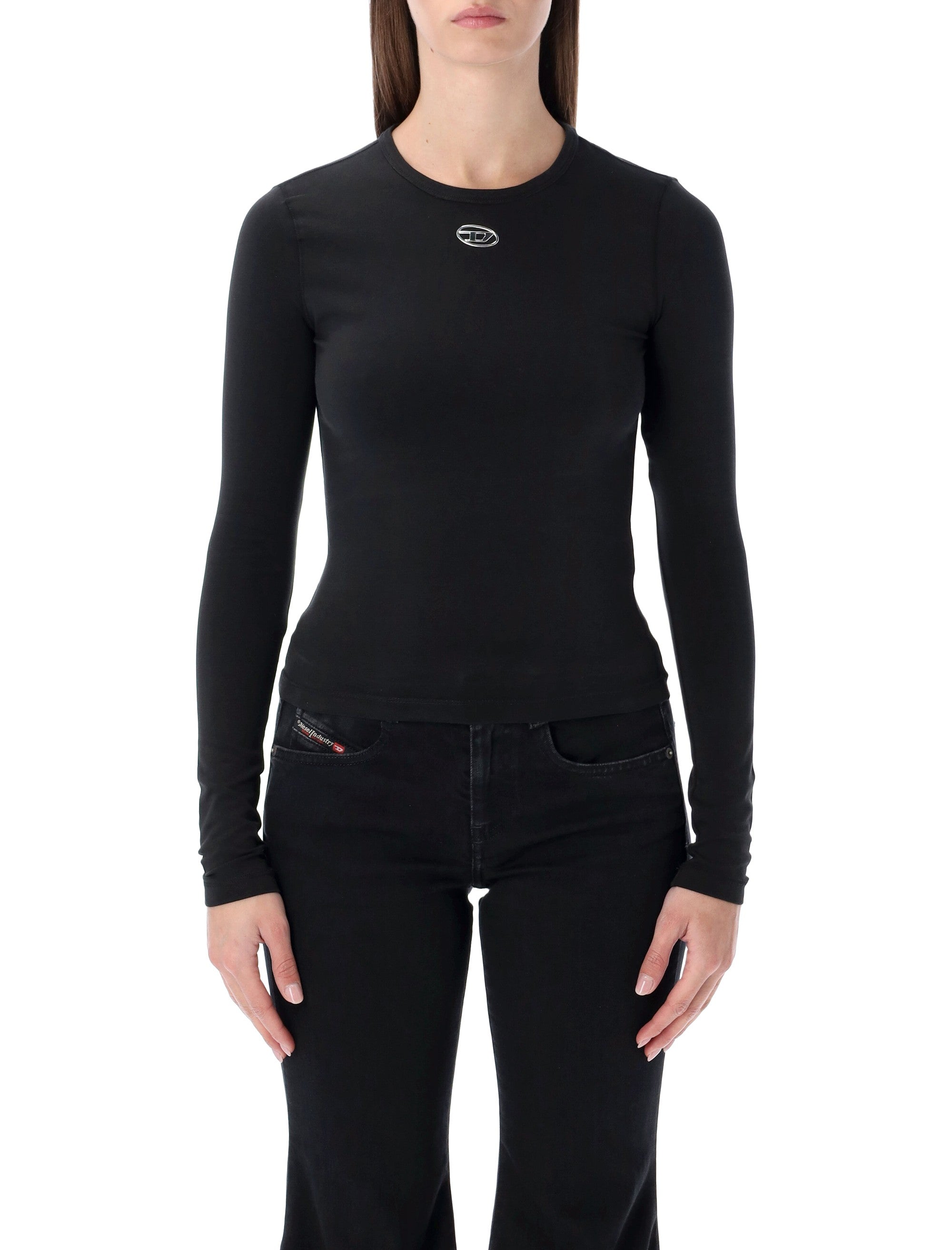 T-Uncutieslong-Ls-Od T-Shirt With Oval D Logo