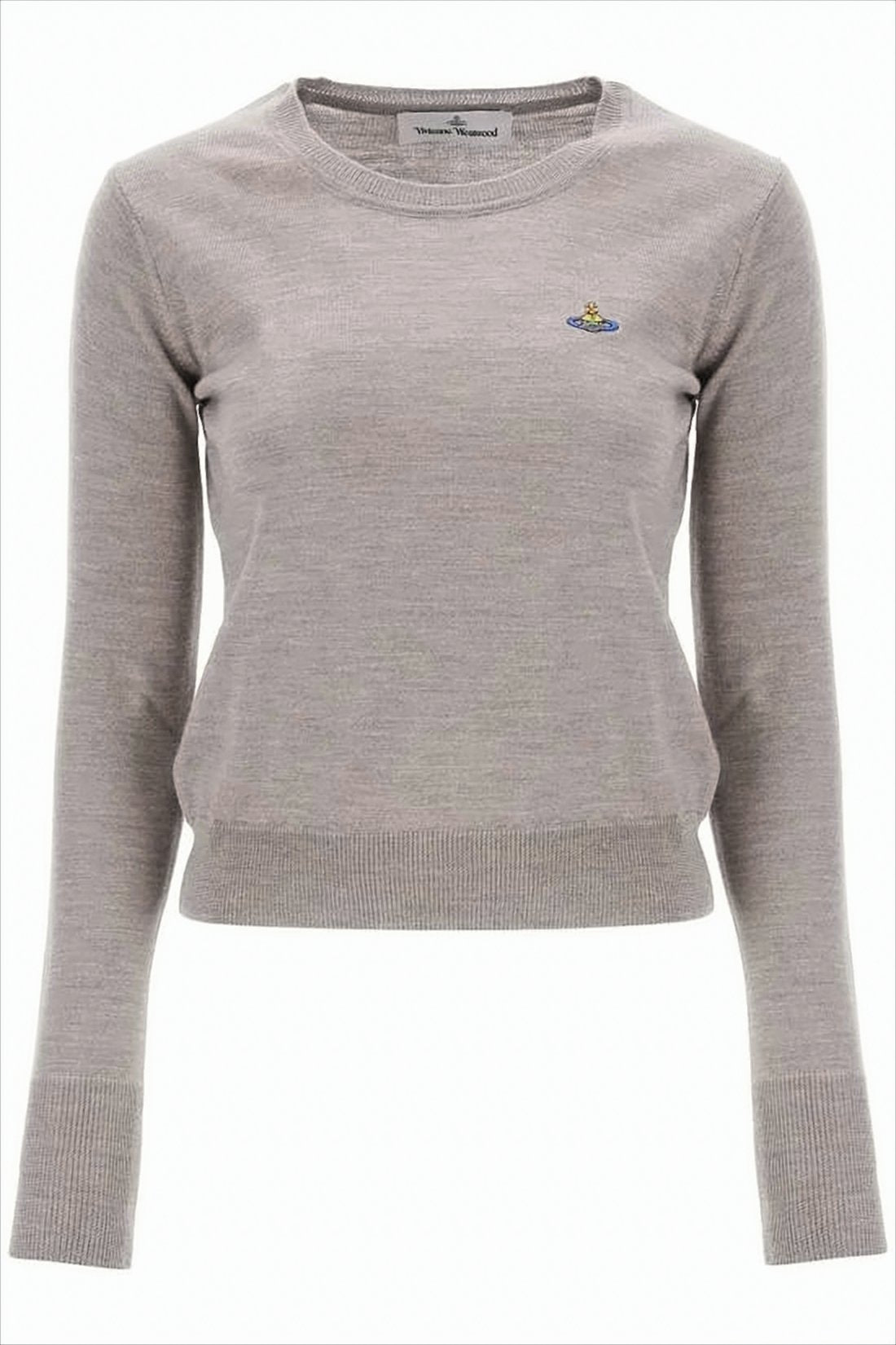 Classic Crew Neck Sweater with Cropped Fit