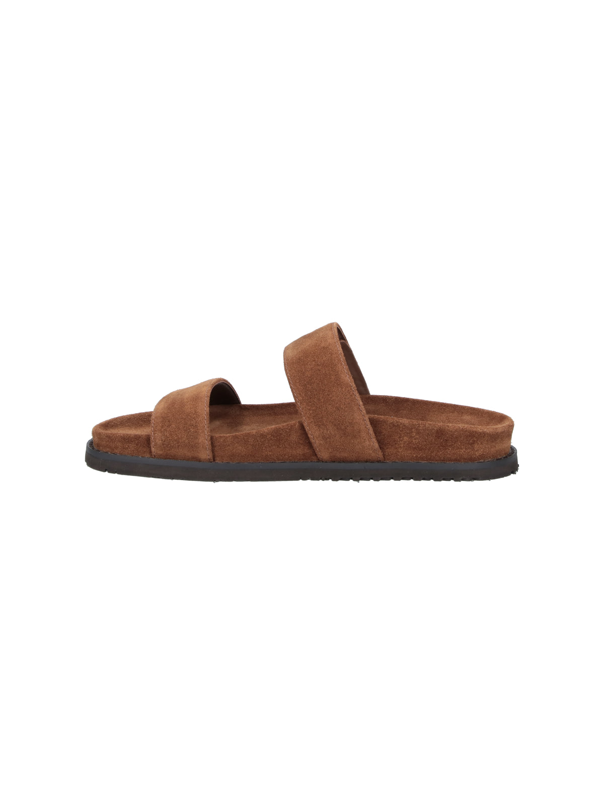 Brown Romy Suede Open-Toe Sandals