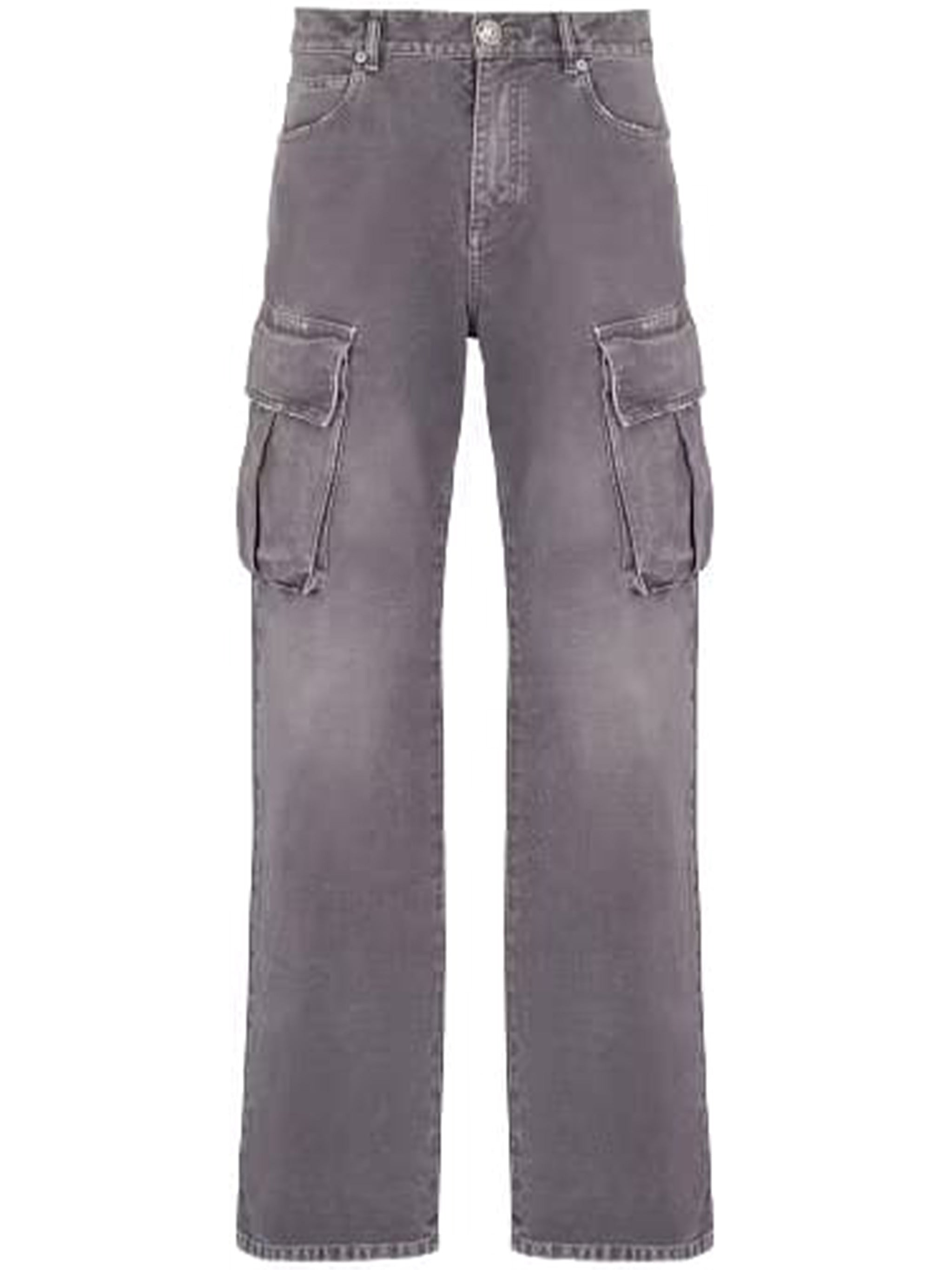 Faded Grey Large Jeans Cargo Jeans