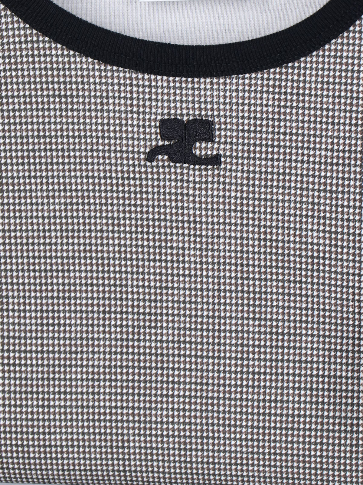 Houndstooth Logo T-Shirt – Black and White
