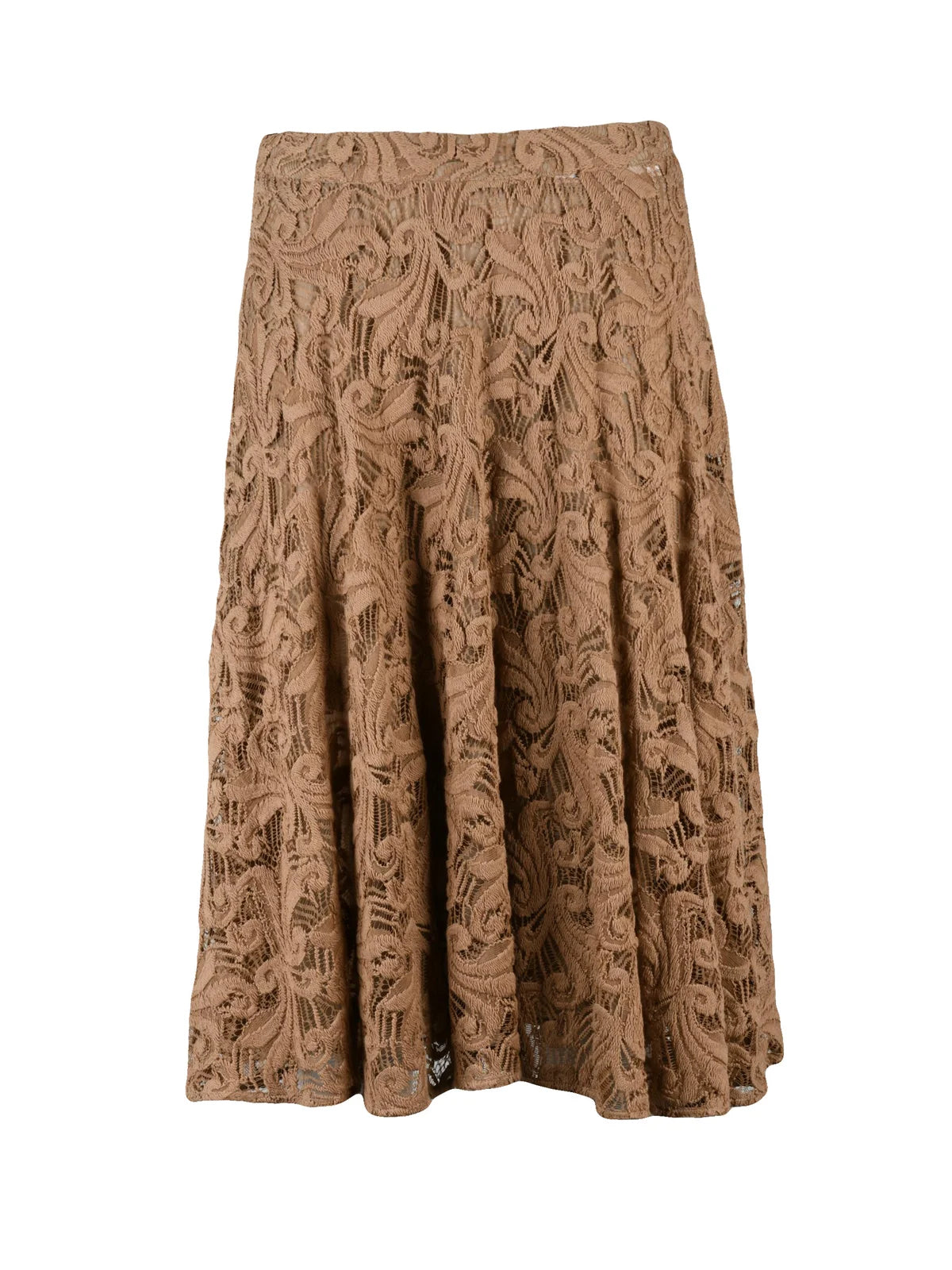 Brown Tilde Cotton Polyamide Longuette Skirt