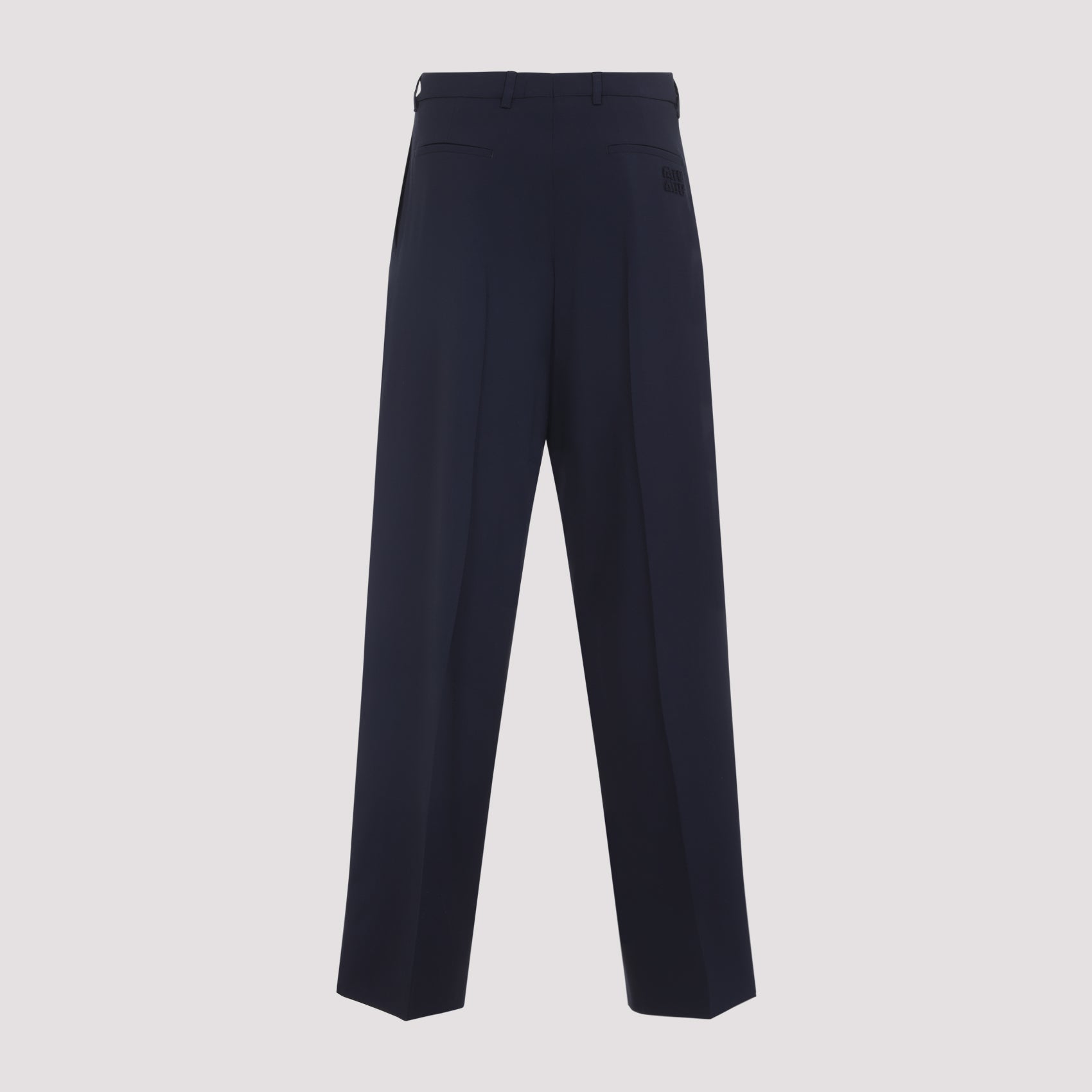 Sophisticated Wool Blend Trousers with Subtle Pleats