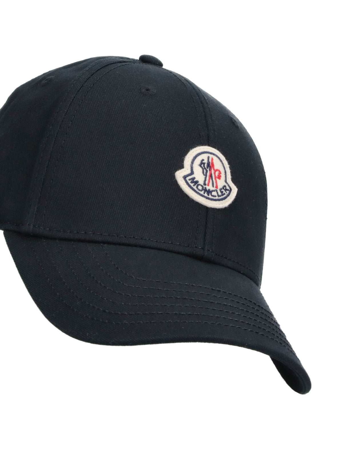 Black Curved Brim Curved Logo Cap