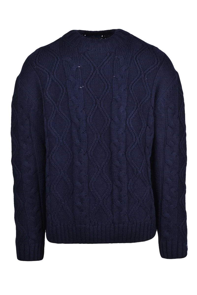 Cable Knit Sweater Virgin Wool - Multicolor
