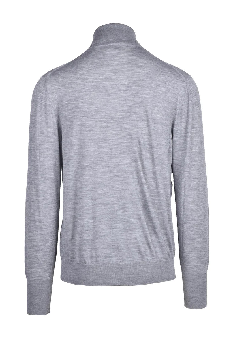 Wool Turtleneck Sweater - Grey