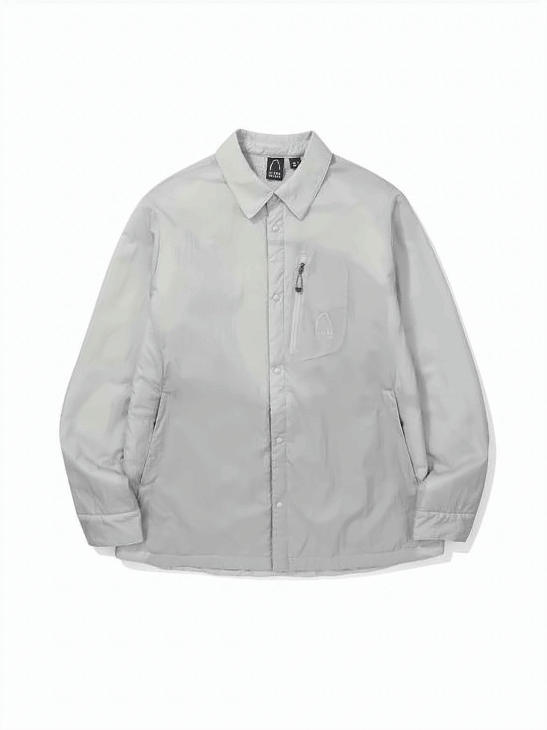 Long-Sleeve Button-Up Shirt With Zippered Pockets