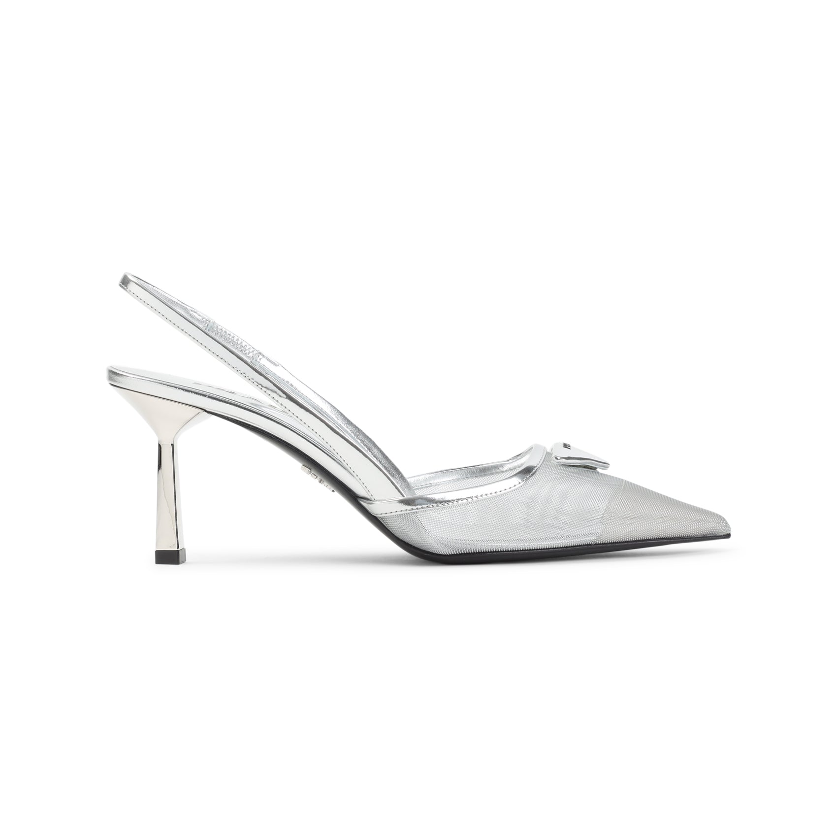 Metallic Finish Pumps with Slingback Strap