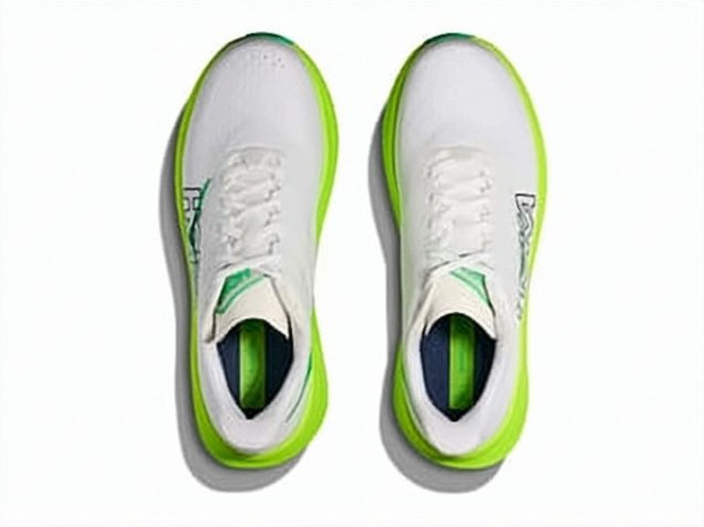 Sleek White Mesh Sneakers with Bold Green Accents