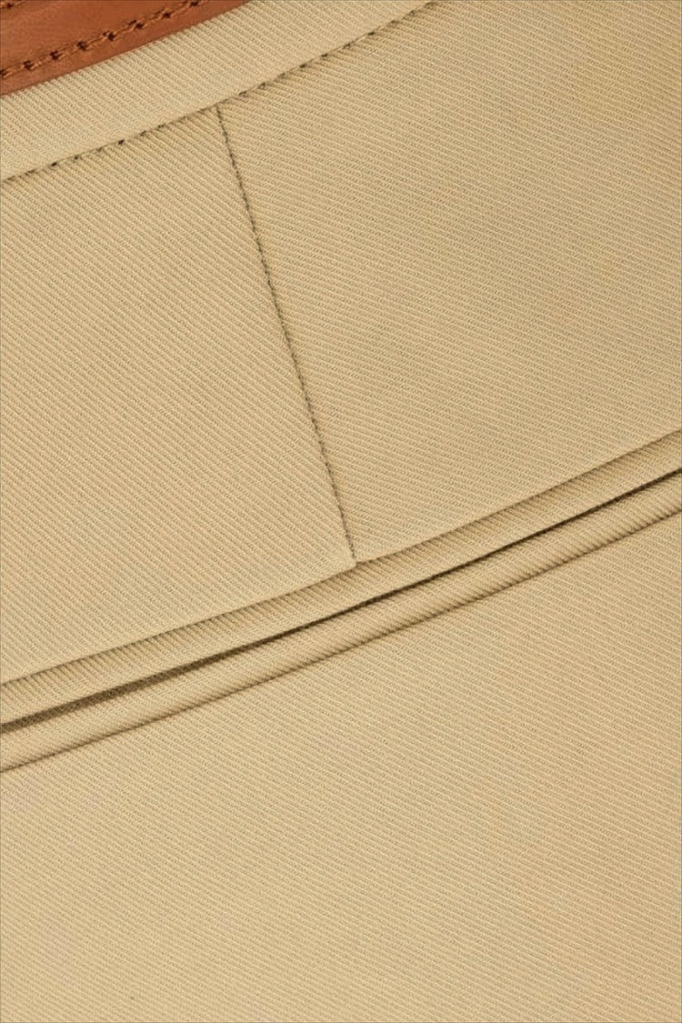 Tailored Beige Cotton Shorts