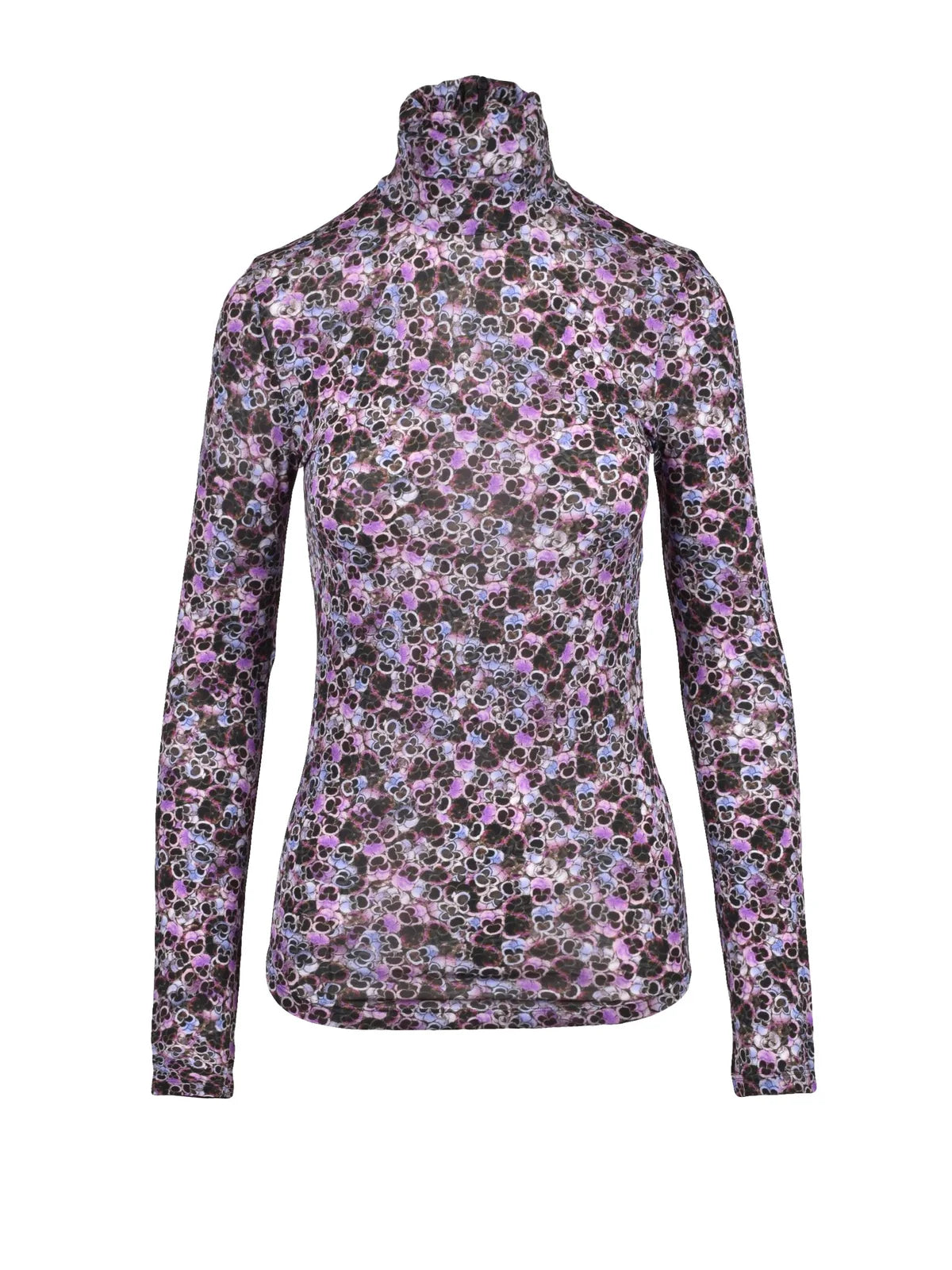 Purple Viscose Elastane Women's Jersey Underlayer Top
