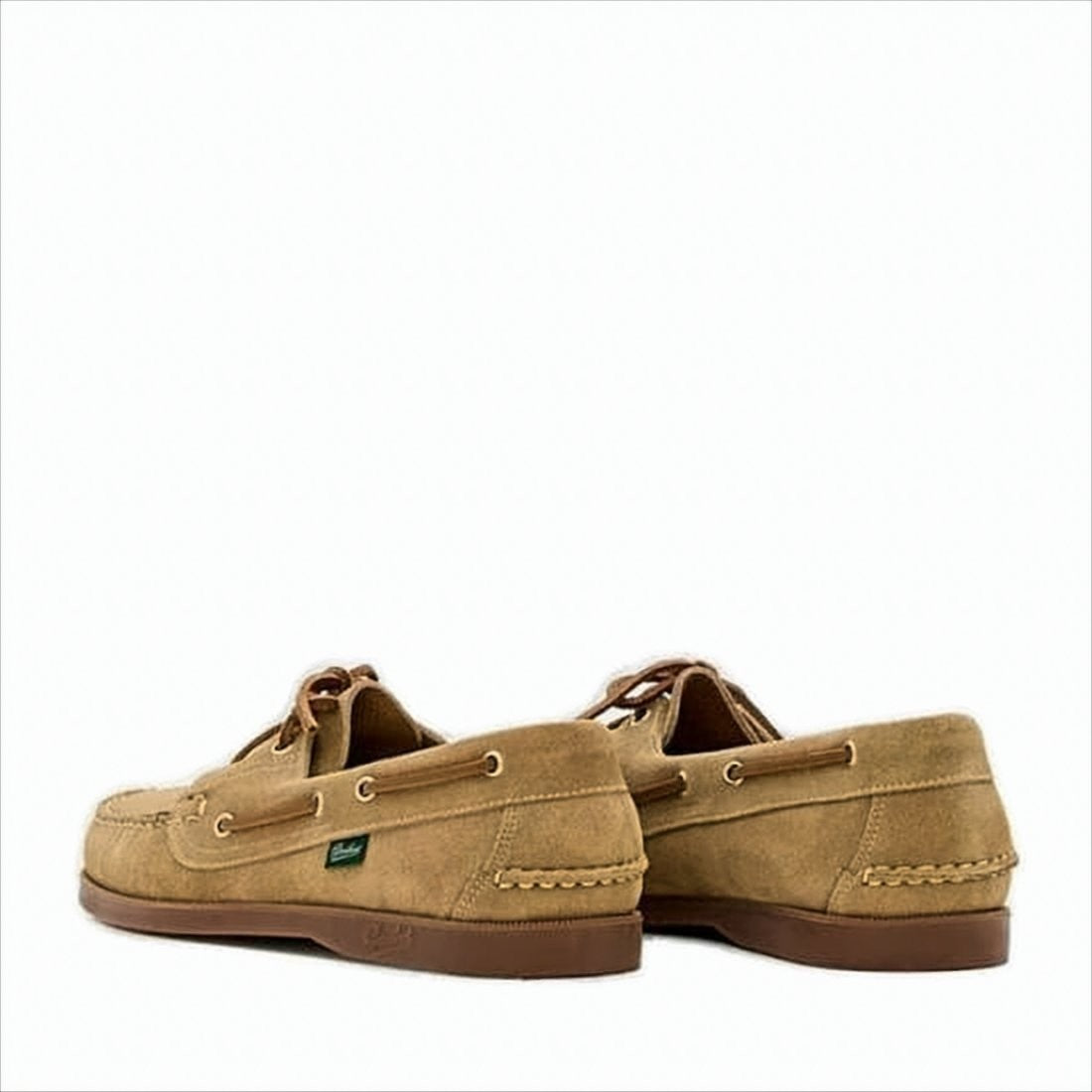 Brown Suede Loafers with Moccasin Toe Design