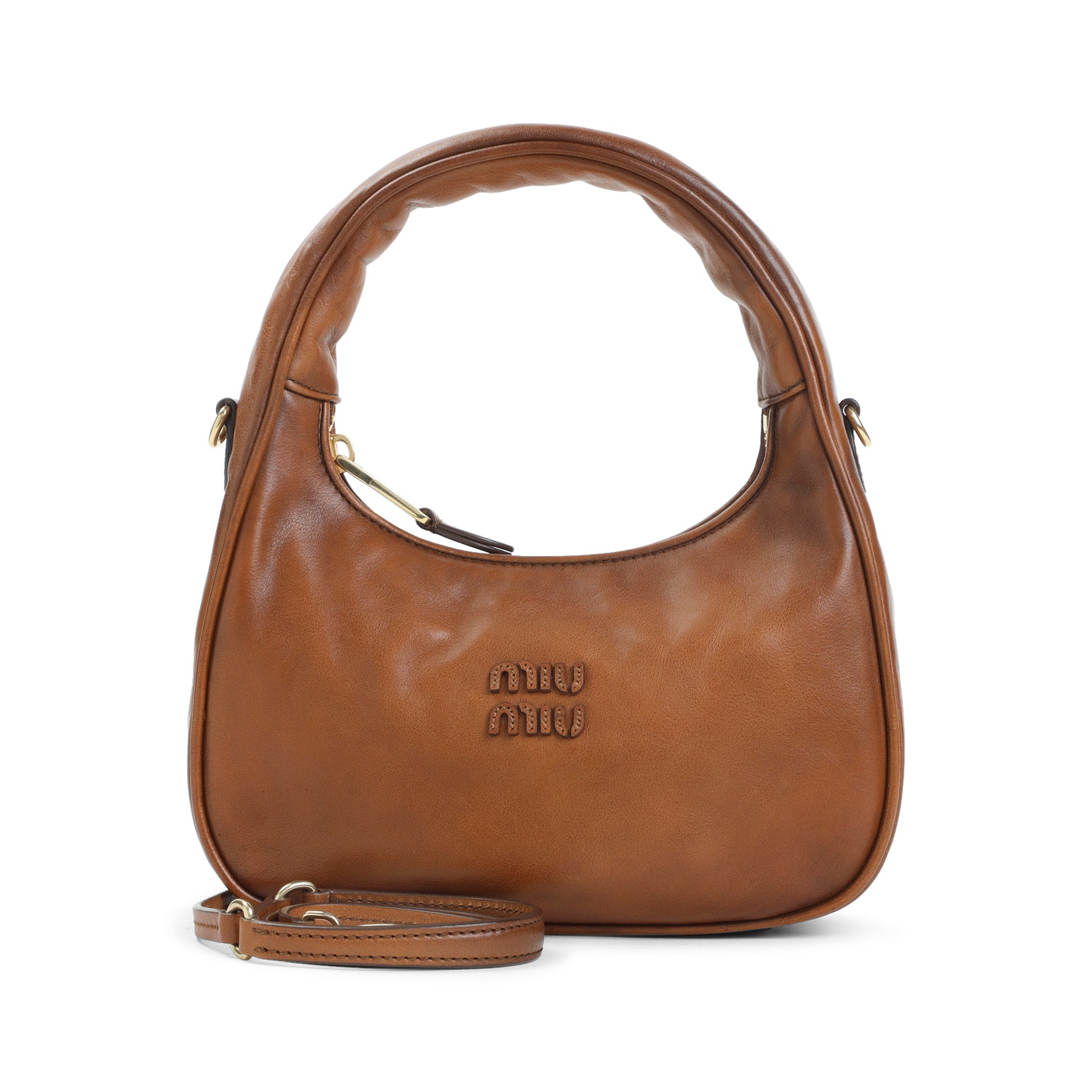 Brown Calf Leather Shoulder Bag