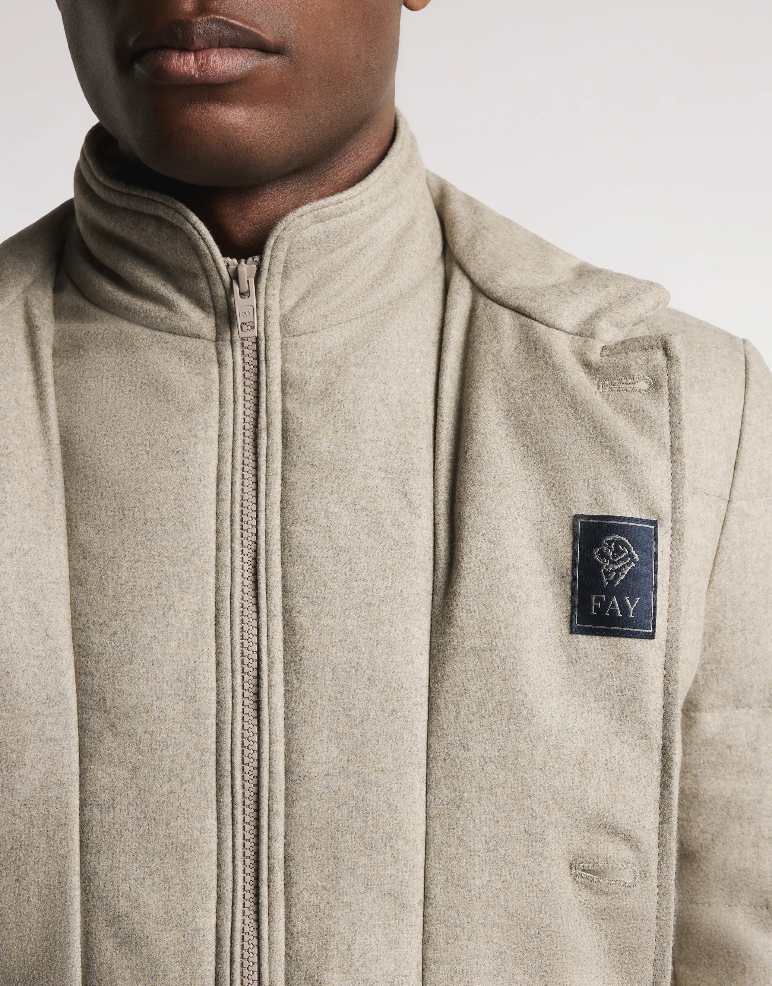 Padded Boxy Down Jacket With Flap Pockets