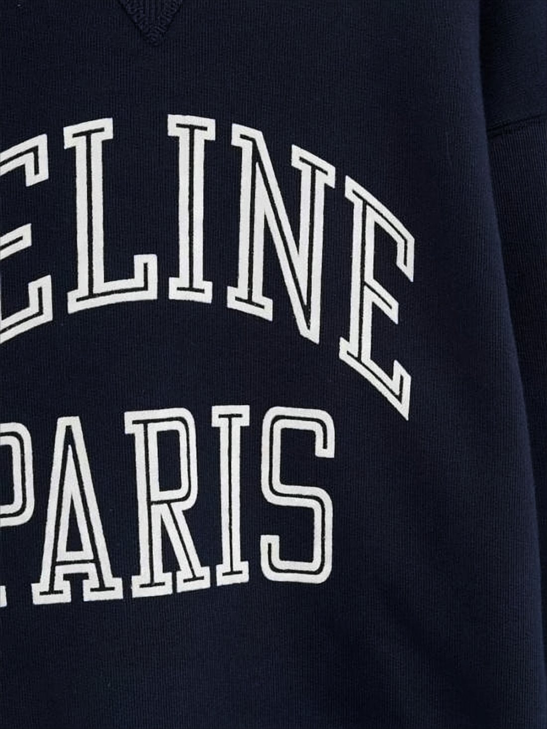 Loose-Fitting Cotton Fleece Sweatshirt with Collegiate Lettering