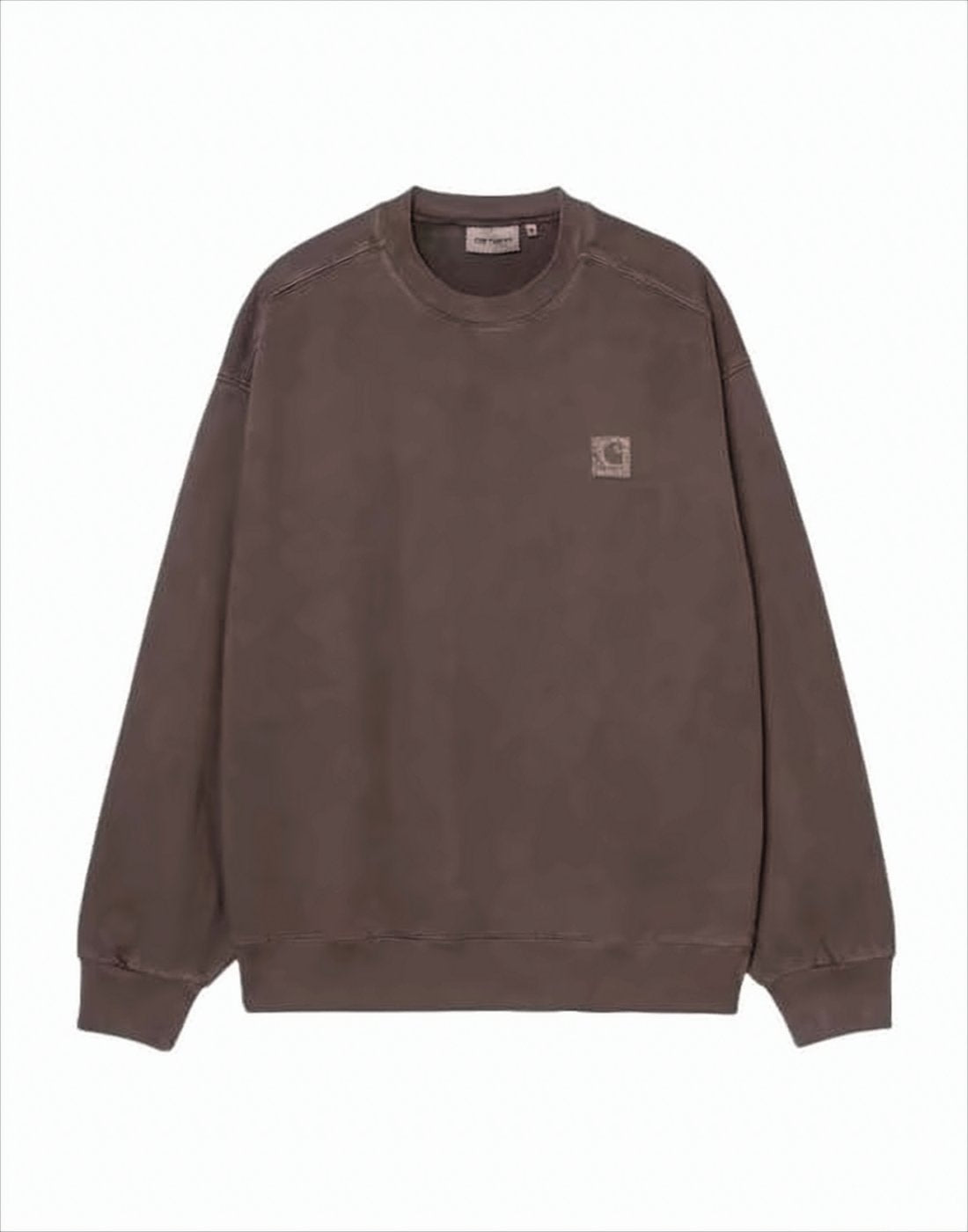 Relaxed-Fit Long-Sleeve Crewneck Sweatshirt with Ribbed Details