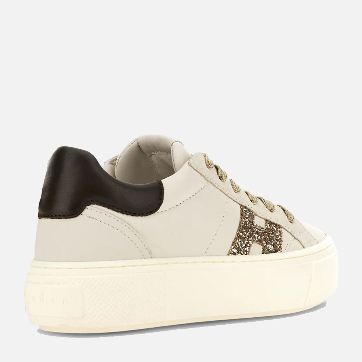White And Black Leather Sneakers