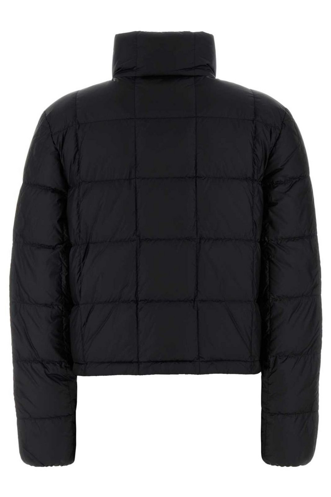 High Collar Padded Down Jacket with Quilted Design