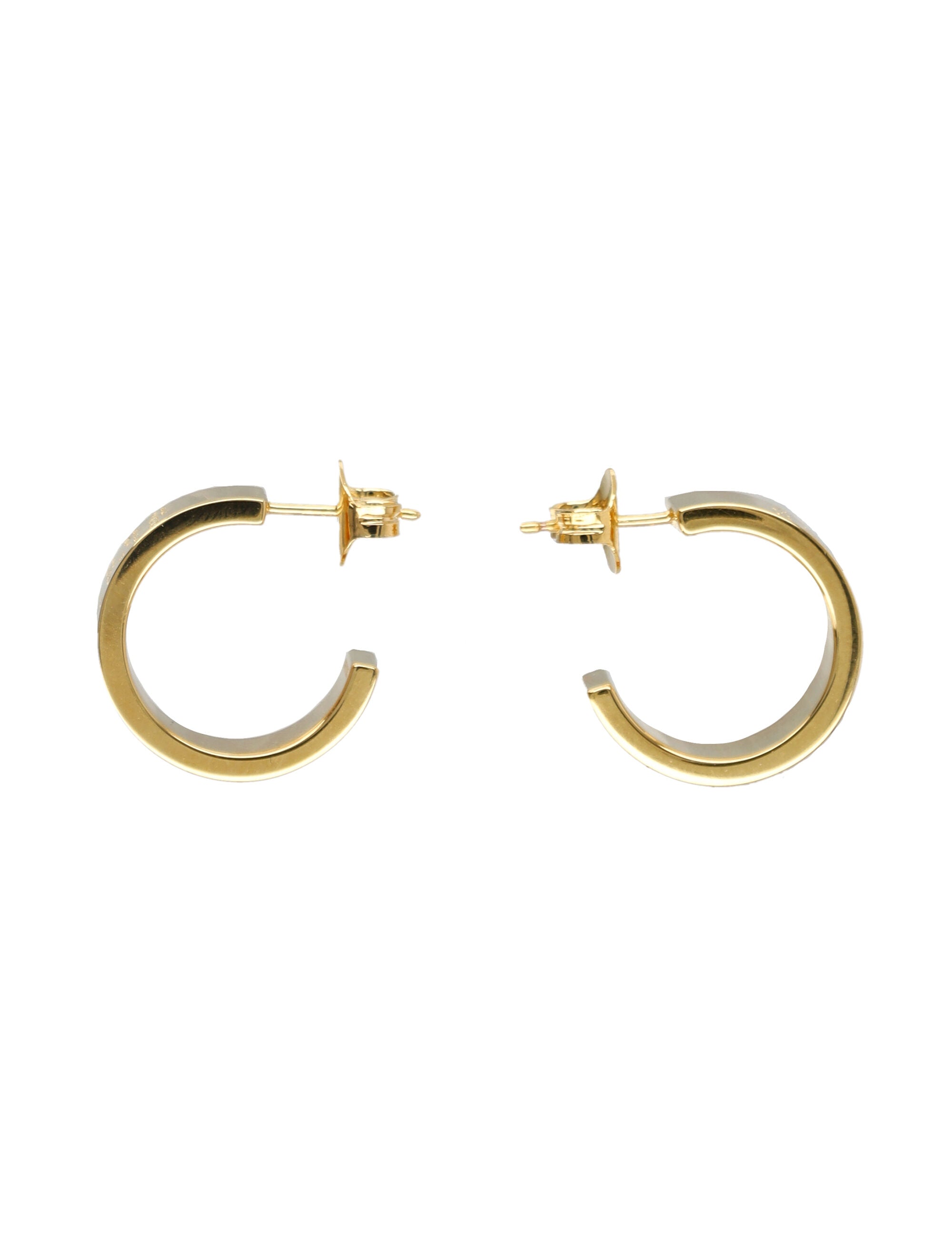Numeric Minimal Signature Hoop Earrings